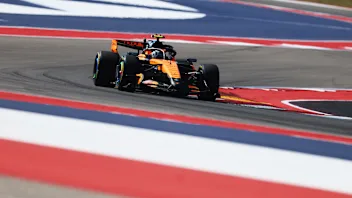 AUSTIN, TEXAS - OCTOBER 23: Lando Norris of Great Britain driving the (1) McLaren MCL40 Mercedes on