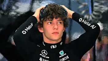 AUSTIN, TEXAS - OCTOBER 23: Andrea Kimi Antonelli of Italy and Mercedes AMG Petronas F1 Team cools