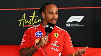 AUSTIN, TEXAS - OCTOBER 22: Lewis Hamilton of Great Britain and Scuderia Ferrari speaks in the