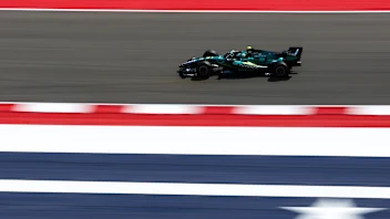 AUSTIN, TEXAS - OCTOBER 24: Fernando Alonso of Spain driving the (14) Aston Martin F1 Team AMR26
