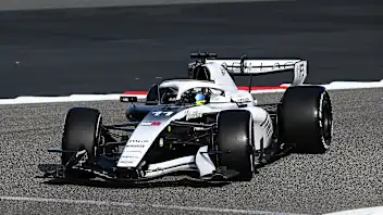 BAHRAIN, BAHRAIN - FEBRUARY 11: Sergio Perez of Mexico driving the (11) Cadillac F1 Team Ferrari on