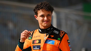 BAHRAIN, BAHRAIN - FEBRUARY 12: Lando Norris of Great Britain and McLaren looks on during day two