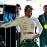 MEXICO CITY, MEXICO - OCTOBER 30: Fernando Alonso of Spain and Aston Martin F1 Team looks on in the