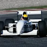 Ayrton Senna (BRA) tests a McLaren MP4/8 fitted with a Chrysler / Lamborghini V12 engine, which the