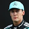 ZANDVOORT, NETHERLANDS - AUGUST 23: Third placed George Russell of Great Britain and Mercedes AMG