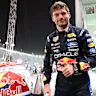 SINGAPORE, SINGAPORE - OCTOBER 09: Sprint Pole qualifier Max Verstappen of the Netherlands and