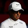 BAKU, AZERBAIJAN - SEPTEMBER 25: Twentieth placed qualifier Sergio Perez of Mexico and Cadillac F1