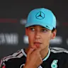 SPA, BELGIUM - JULY 16: George Russell of Great Britain and Mercedes AMG Petronas F1 Team talks to