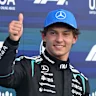 NORTHAMPTON, ENGLAND - JULY 04: Pole position qualifier Andrea Kimi Antonelli of Italy and Mercedes
