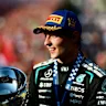 MONZA, ITALY - SEPTEMBER 06: Race winner Andrea Kimi Antonelli of Italy and Mercedes AMG Petronas