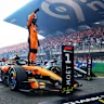 ZANDVOORT, NETHERLANDS - AUGUST 23: Race winner Lando Norris of Great Britain and McLaren