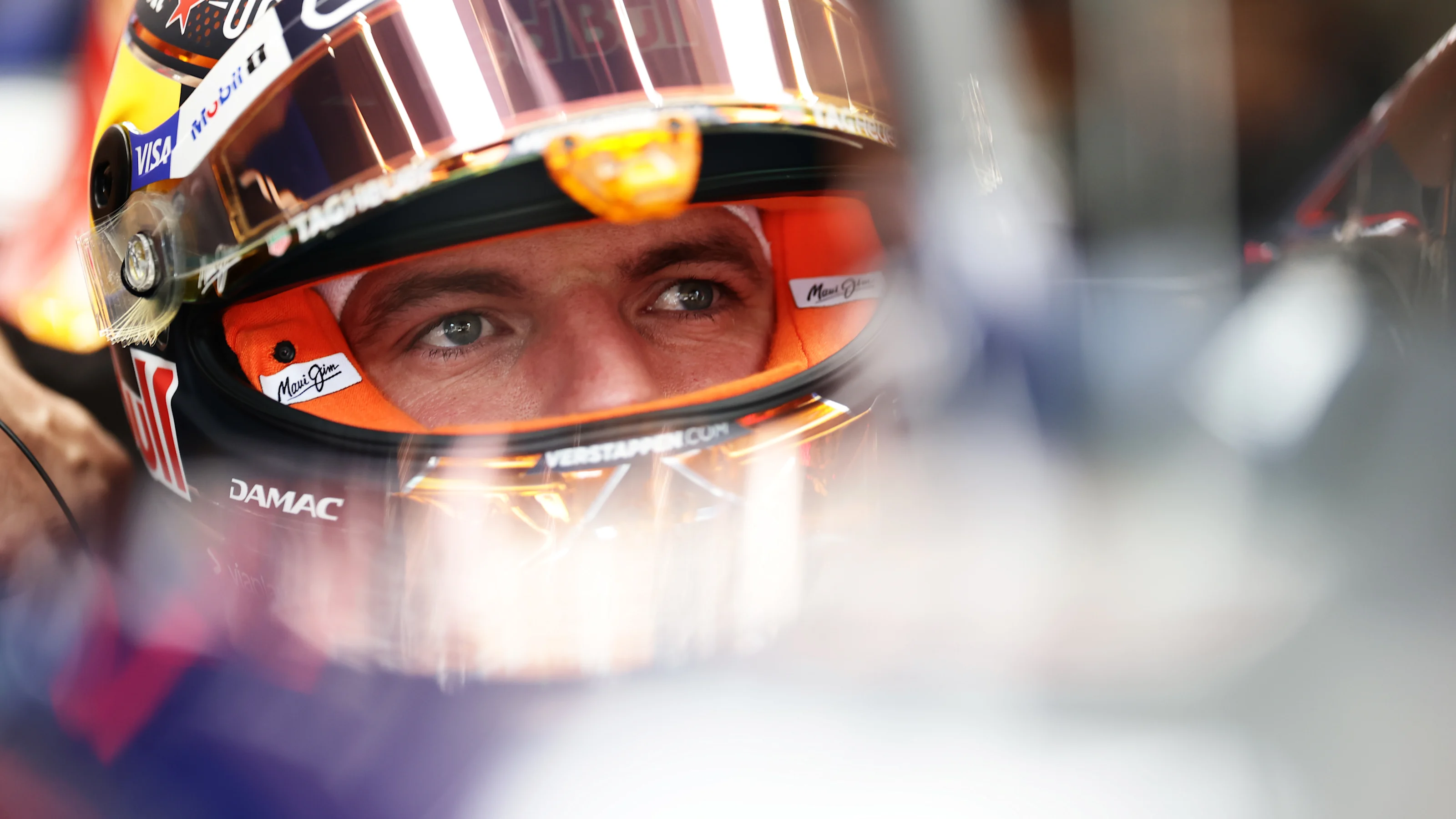 マックス・フェルスタッペンが2026年ベルギーGP練習走行に備える様子