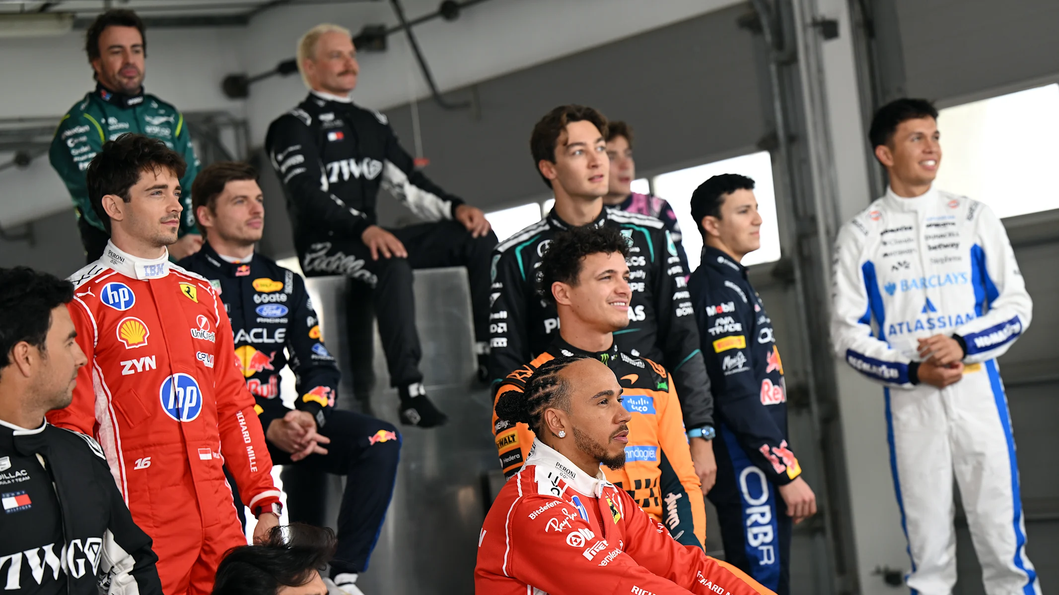 BAHRAIN, BAHRAIN - FEBRUARY 11: The 2026 Formula 1 drivers pose for a photo during the F1 Photocall