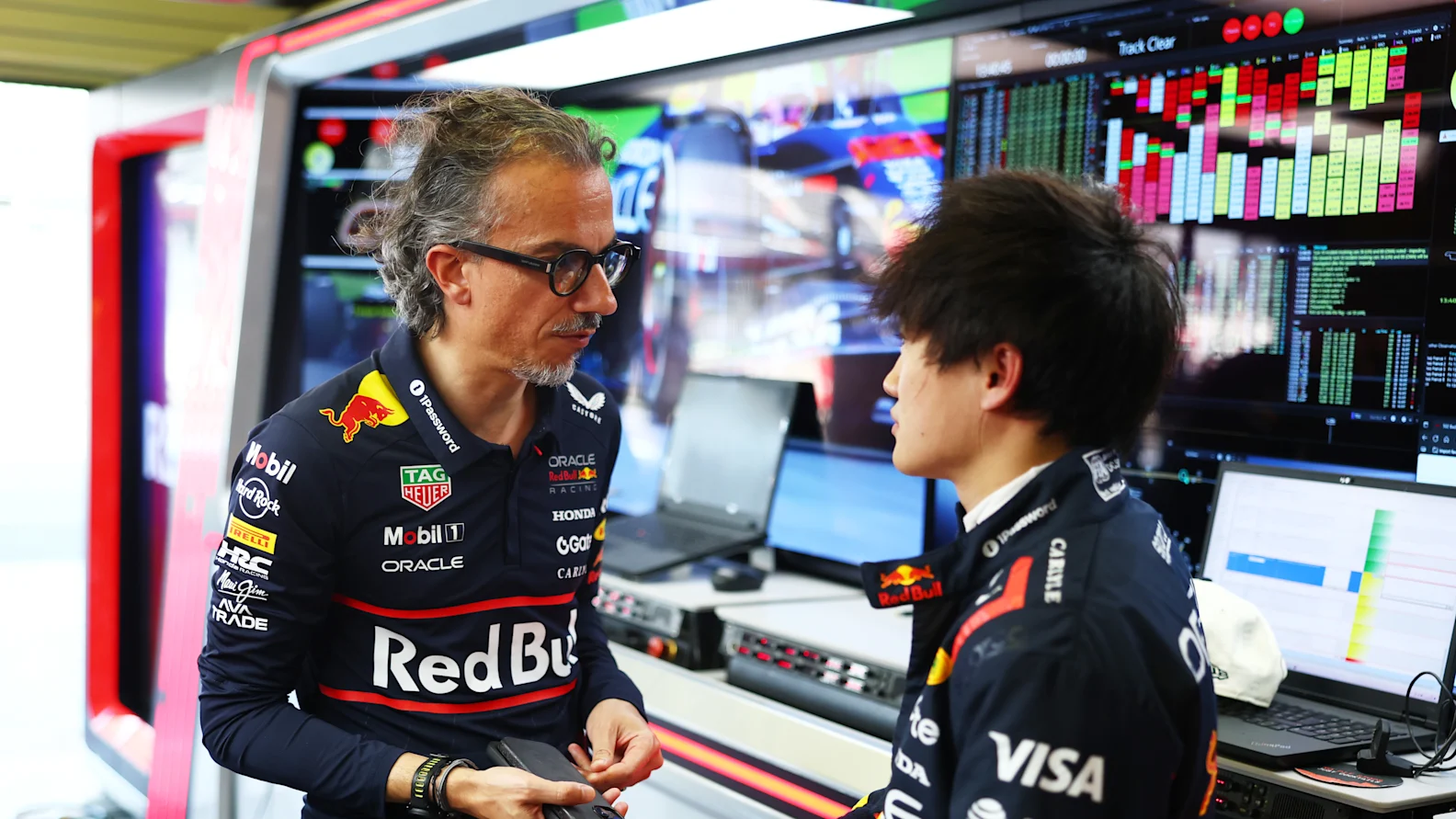 MEXICO CITY, MEXICO - OCTOBER 24: Laurent Mekies, Team Principal of Oracle Red Bull Racing and Yuki