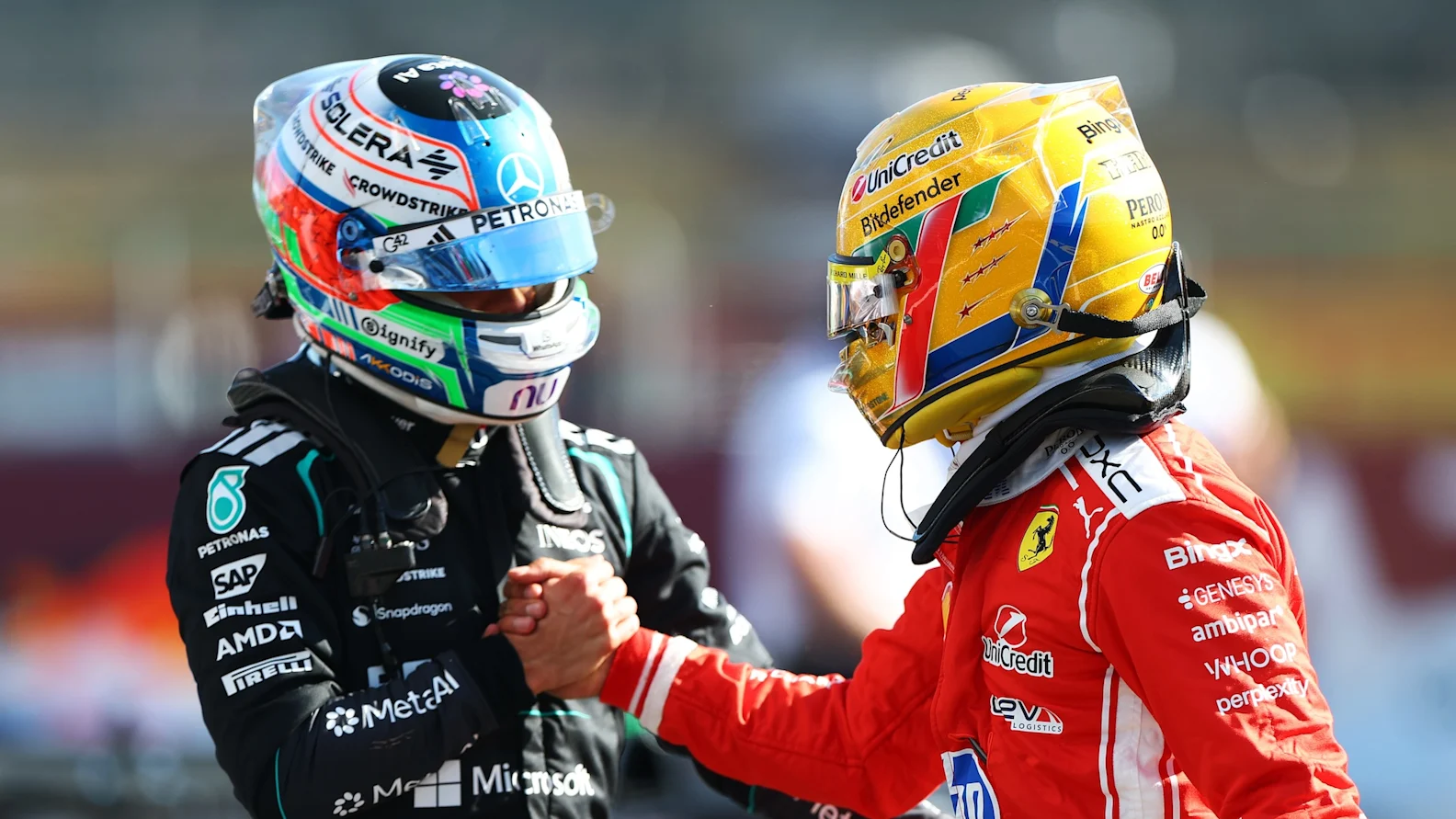 NORTHAMPTON, ENGLAND - JULY 04: Pole position qualifier Andrea Kimi Antonelli of Italy and Mercedes