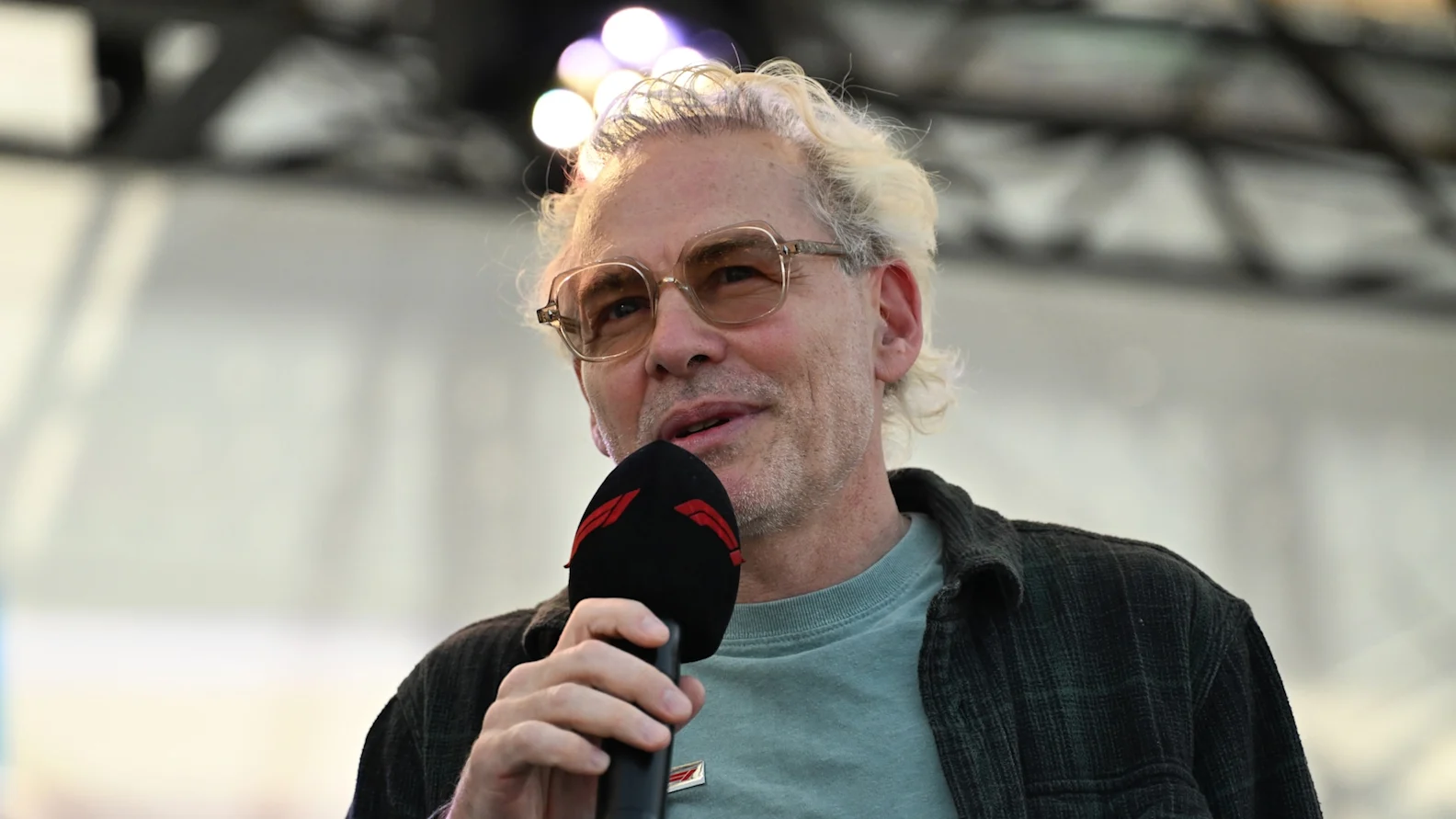 SUZUKA, JAPAN - MARCH 27: Jacques Villeneuve on stage prior to practice ahead of the F1 Grand Prix of Japan at Suzuka Circuit on March 27, 2026 in Suzuka, Japan. (Photo by Mark Sutton - Formula 1/Formula 1 via Getty Images)
