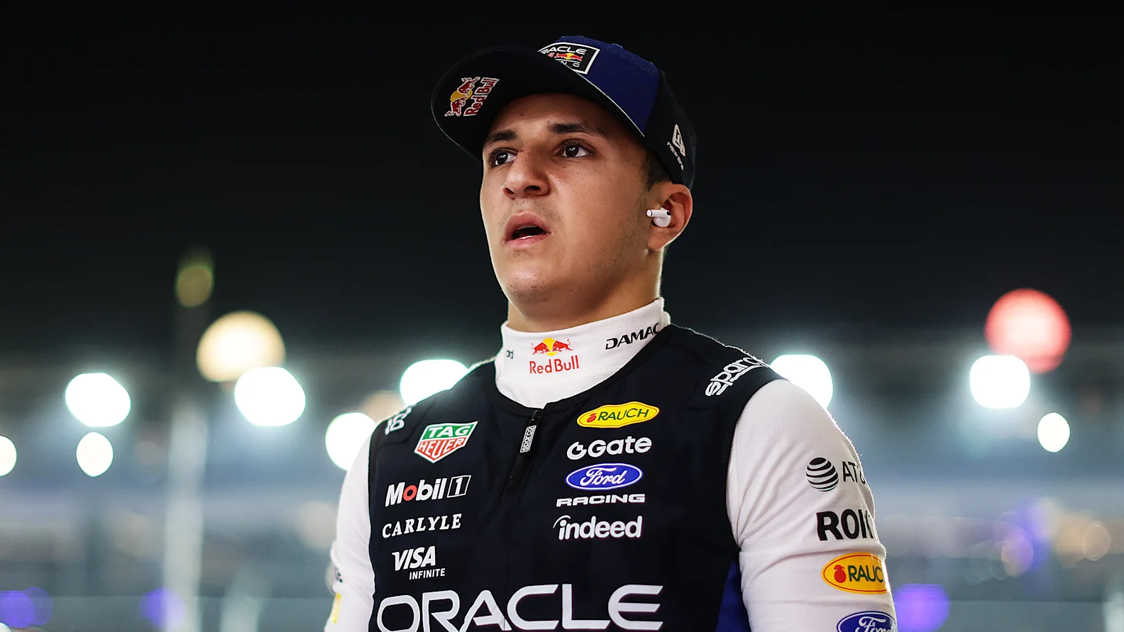 SINGAPORE, SINGAPORE - OCTOBER 09: Isack Hadjar of France and Oracle Red Bull Racing looks on