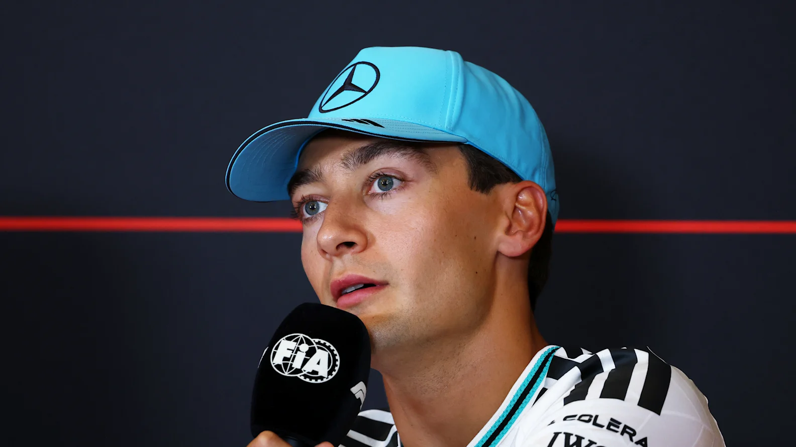 SPIELBERG, AUSTRIA - JUNE 25: George Russell of Great Britain and Mercedes AMG Petronas F1 Team