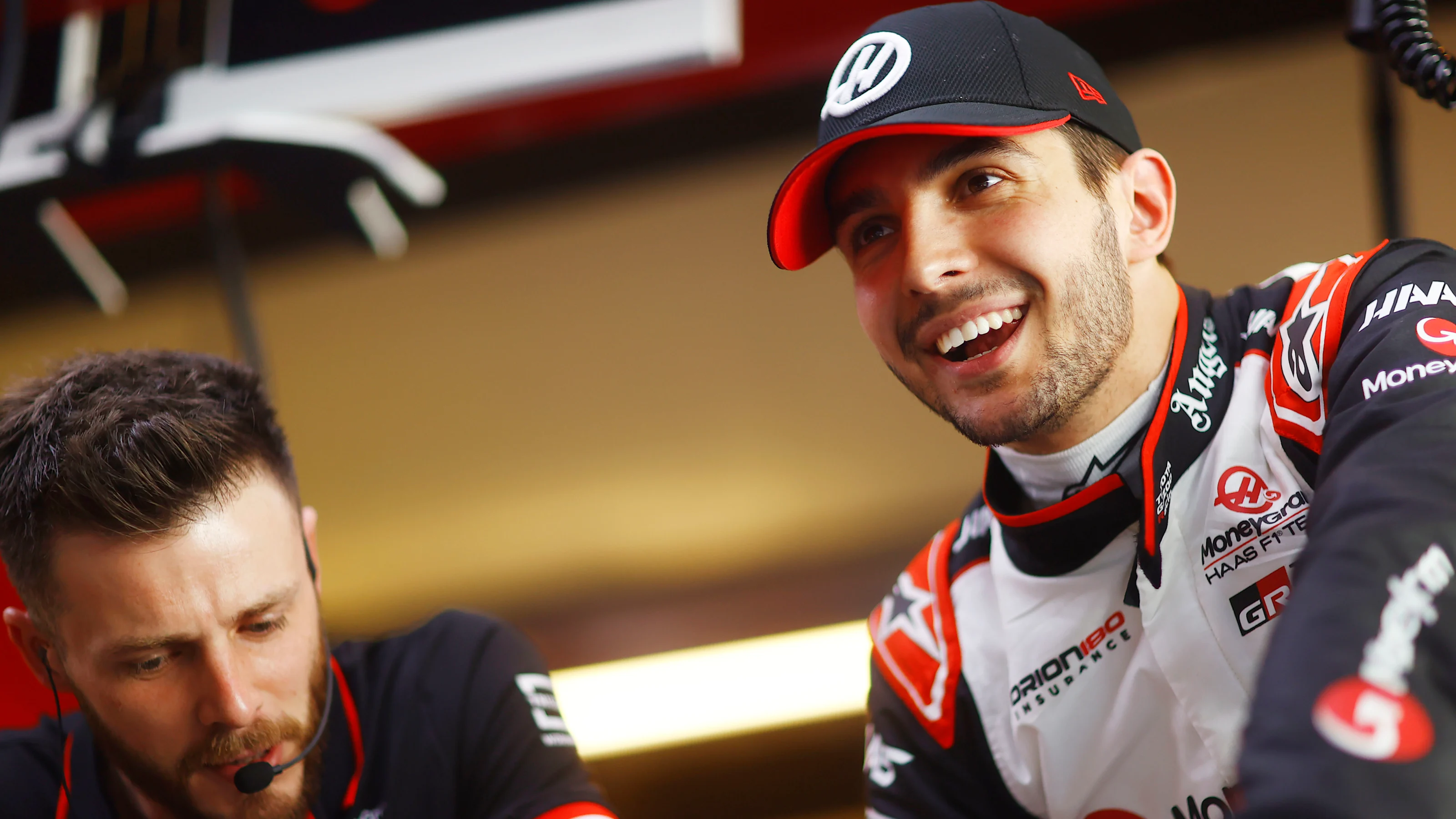 YAS MARINA CIRCUIT, UNITED ARAB EMIRATES - DECEMBER 10: Esteban Ocon, Haas F1 Team, in the garage