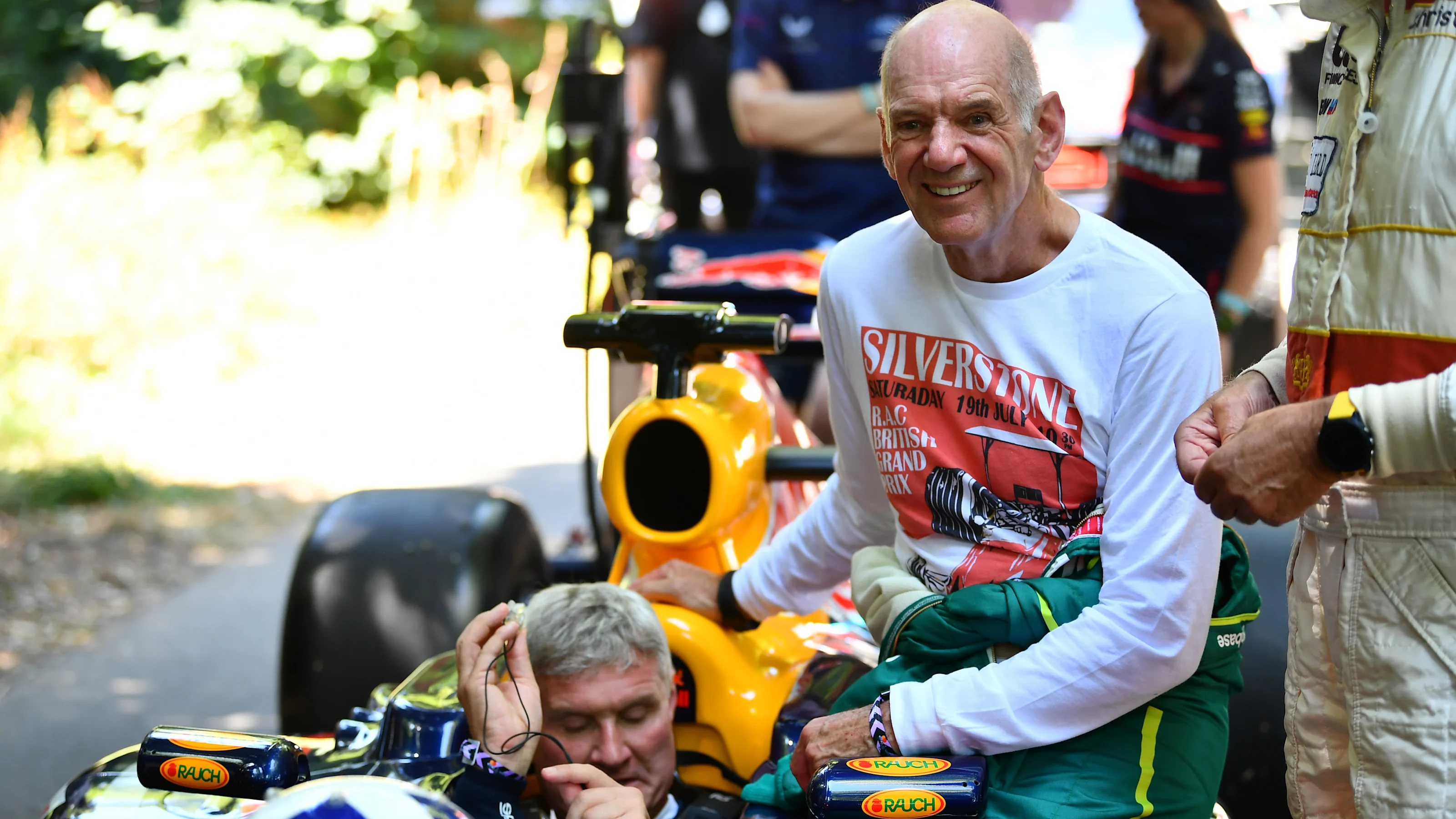 CHICHESTER, ENGLAND - JULY 11: David Coulthard and Adrian Newey, Managing Technical Partner of