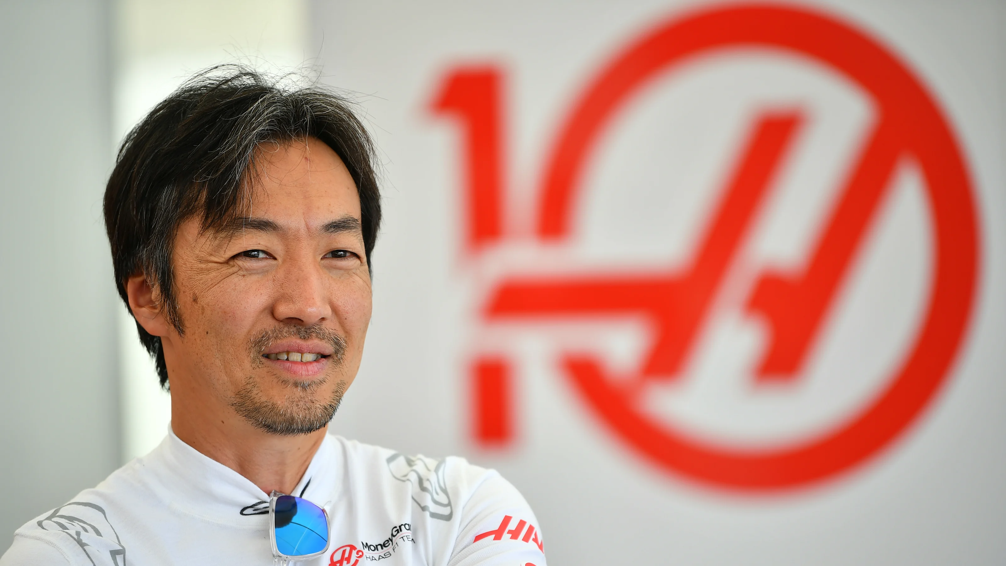 CHICHESTER, ENGLAND - JULY 11: Ayao Komatsu, Team Principal of Haas F1 looks on during the Goodwood