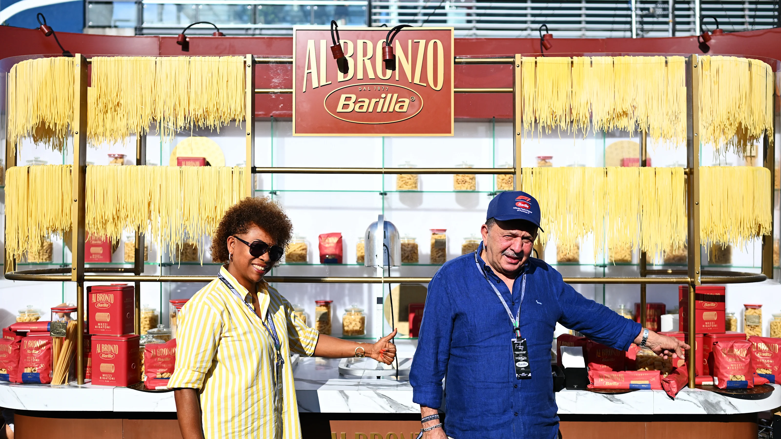 MONZA, ITALY - SEPTEMBER 05: Barilla fan activation during practice ahead of the F1 Grand Prix of