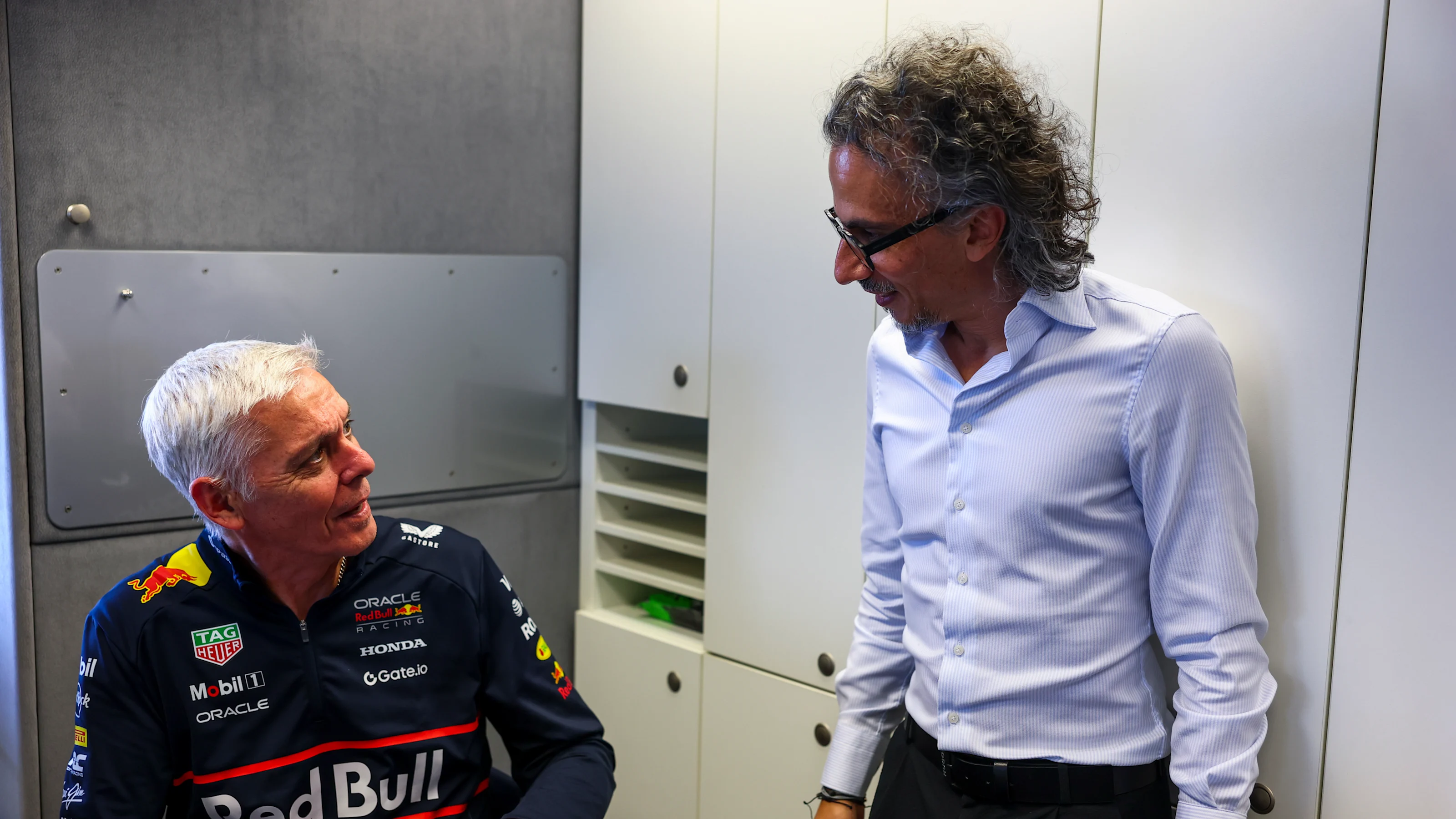 NORTHAMPTON, ENGLAND - JULY 10: Laurent Mekies, Incoming CEO and Team Principal of Oracle Red Bull