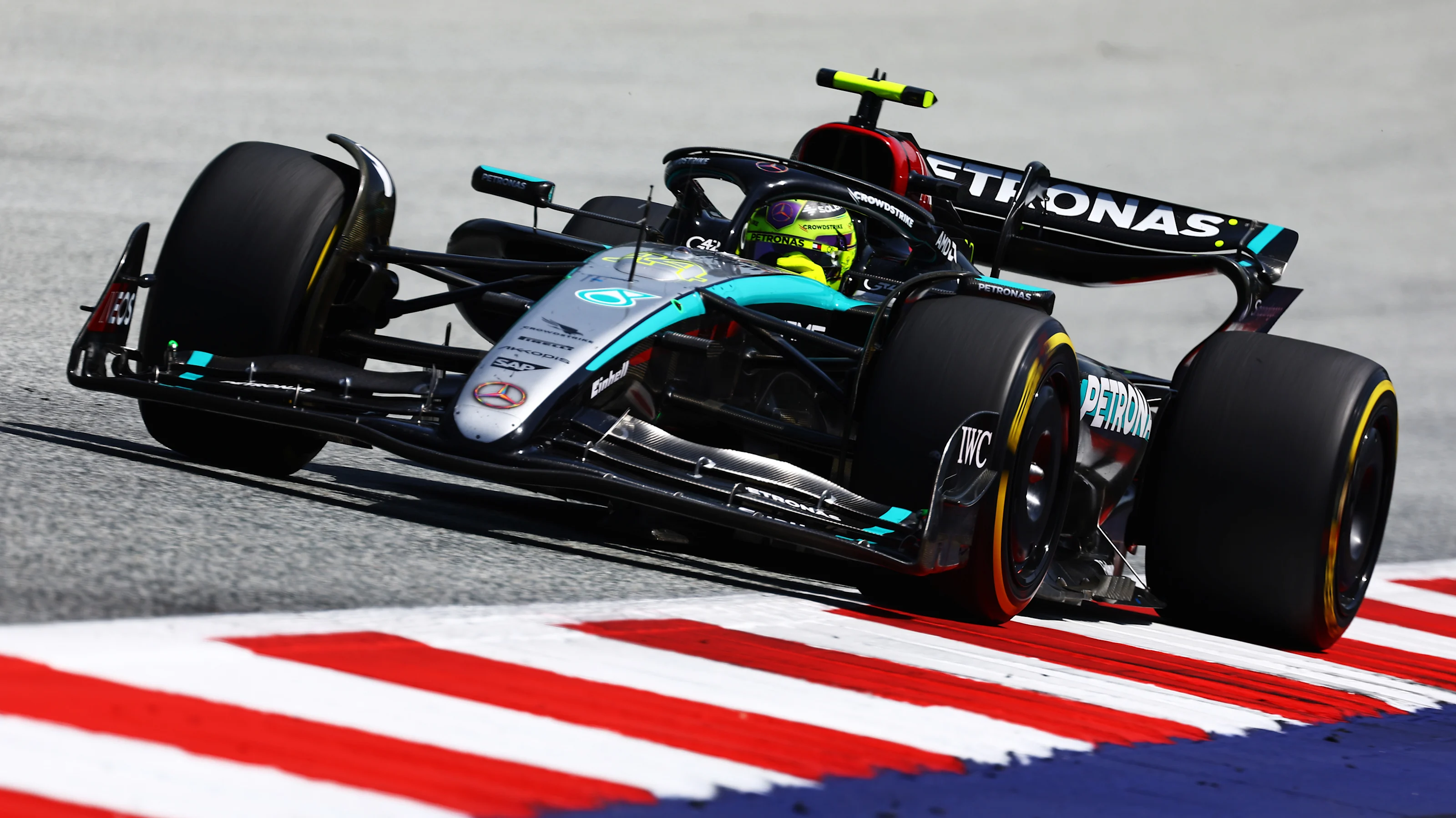 SPIELBERG, AUSTRIA - JUNE 29: Lewis Hamilton of Great Britain driving the (44) Mercedes AMG