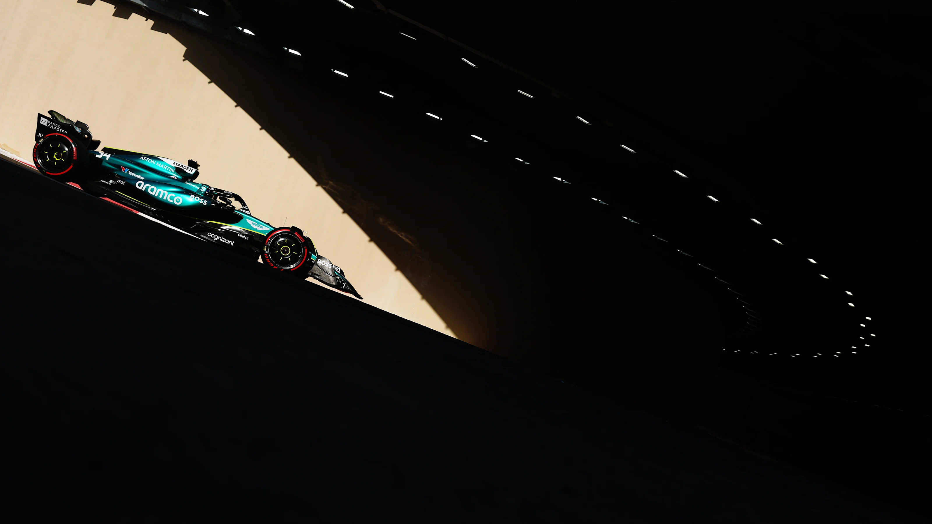 ABU DHABI, UNITED ARAB EMIRATES - DECEMBER 10: Felipe Drugovich of Brazil driving the (34) Aston