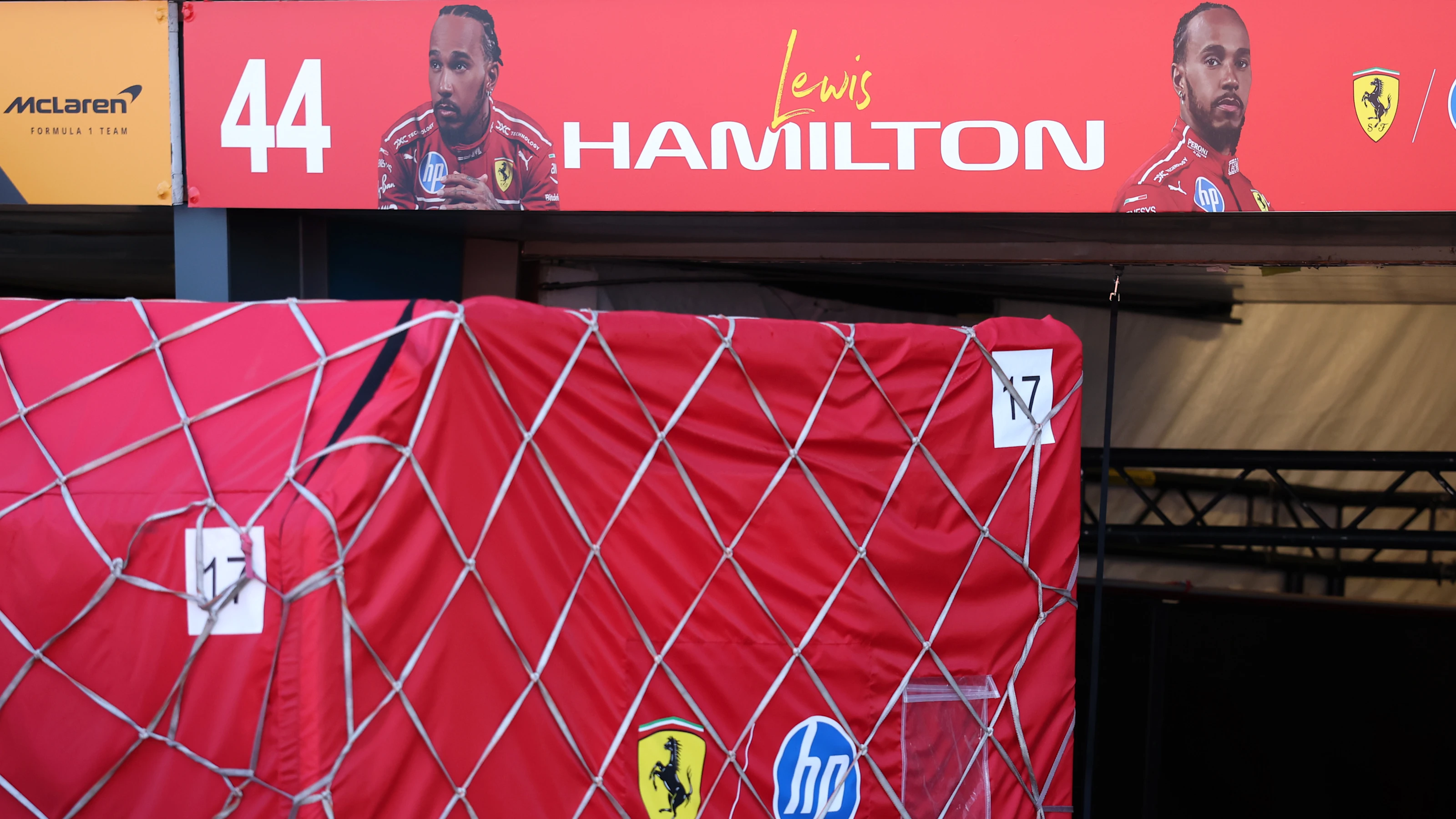 MELBOURNE, AUSTRALIA - MARCH 10: F1 team freight is seen in the pit lane during previews ahead of