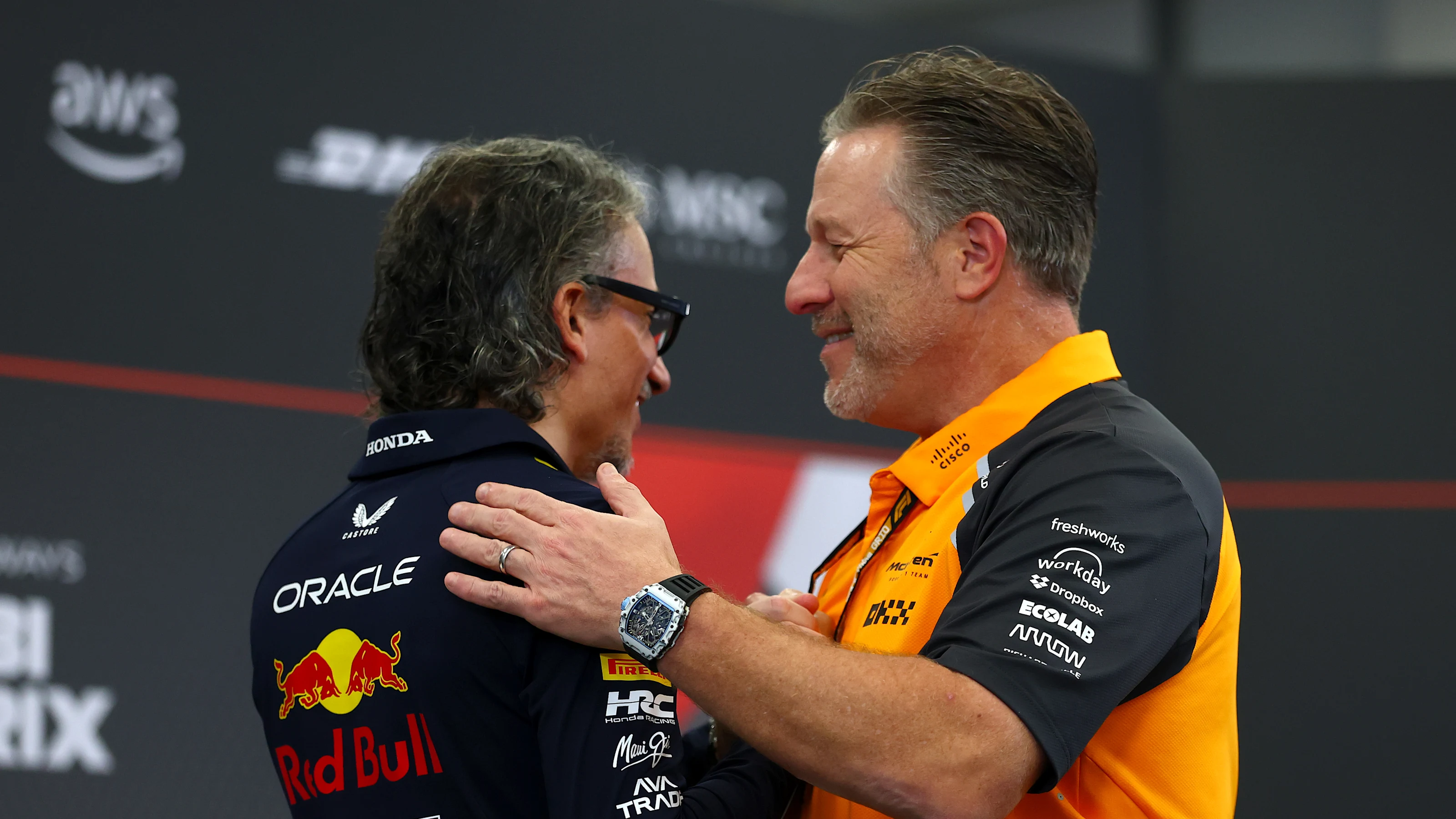 ABU DHABI, UNITED ARAB EMIRATES - DECEMBER 05: Laurent Mekies, Team Principal of Oracle Red Bull