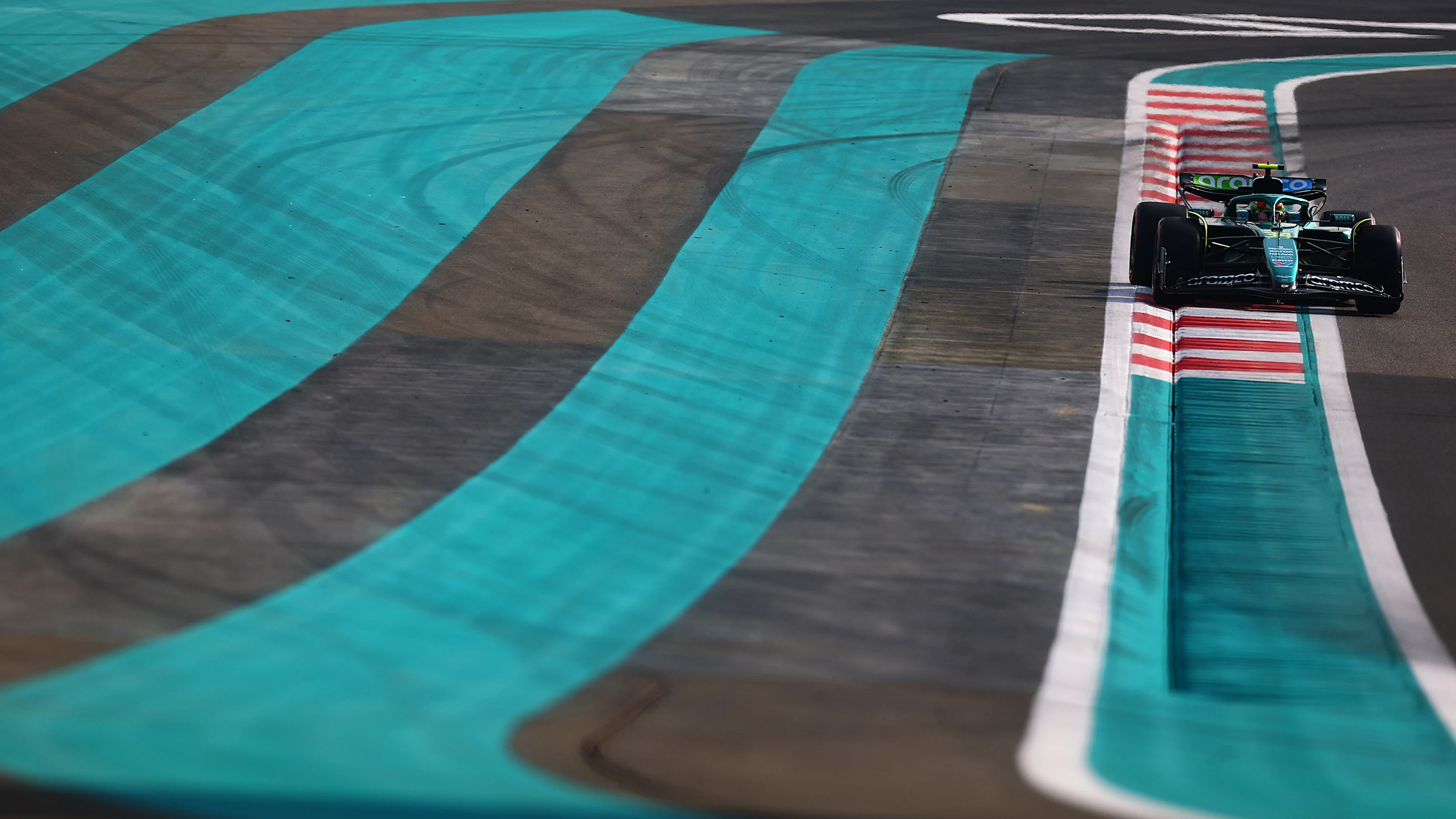 ABU DHABI, UNITED ARAB EMIRATES - DECEMBER 05: Cian Shields of Great Britain driving the (34) Aston