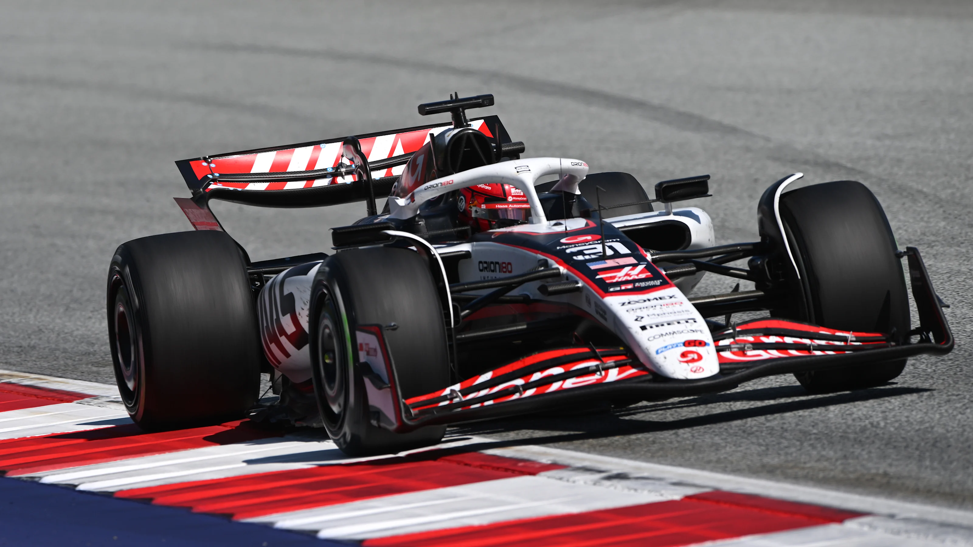 SPIELBERG, AUSTRIA - JUNE 29: Esteban Ocon of France driving the (31) Haas F1 VF-25 Ferrari on