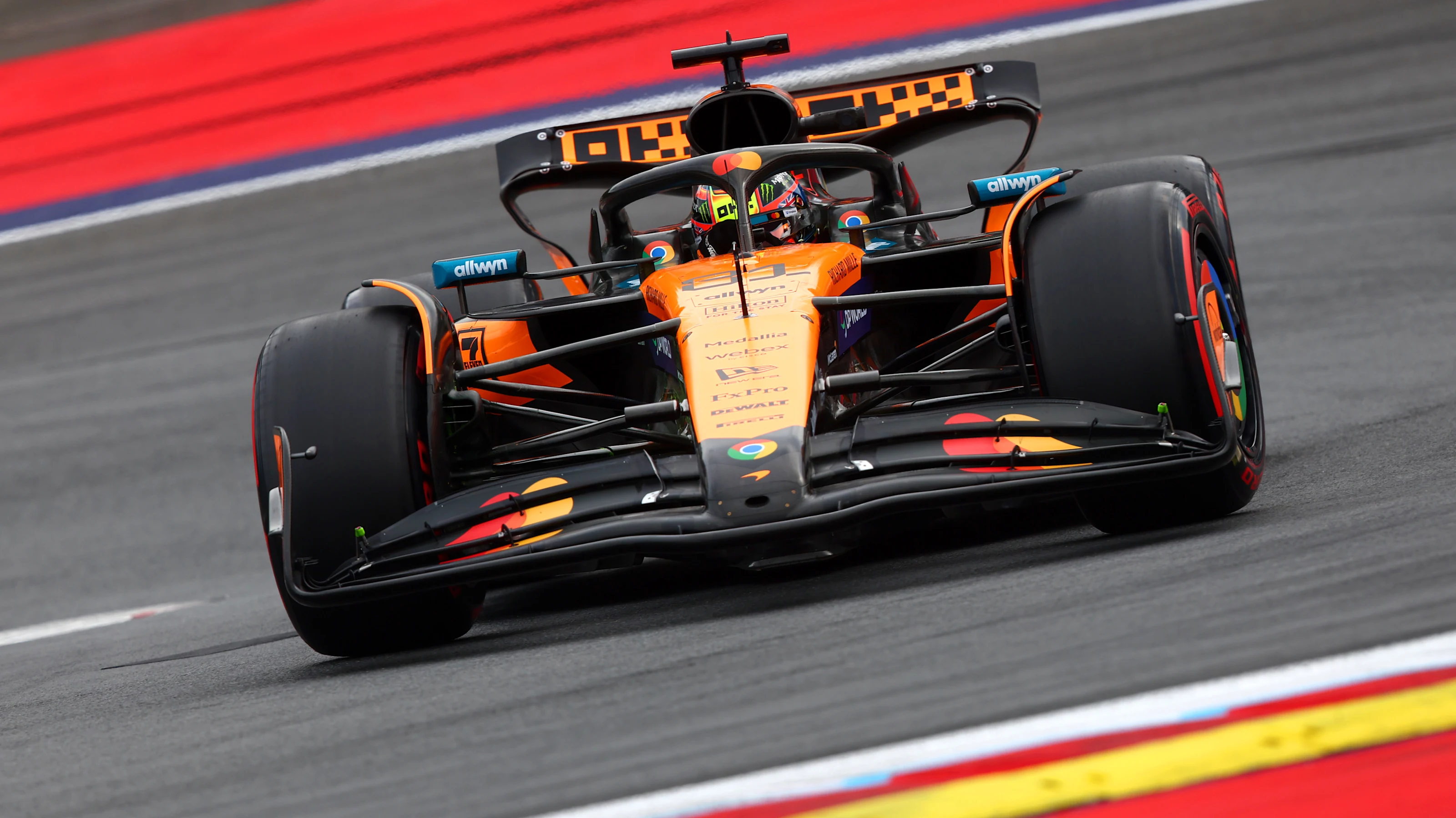 SPIELBERG, AUSTRIA - JUNE 27: Oscar Piastri of Australia driving the (81) McLaren MCL39 Mercedes on