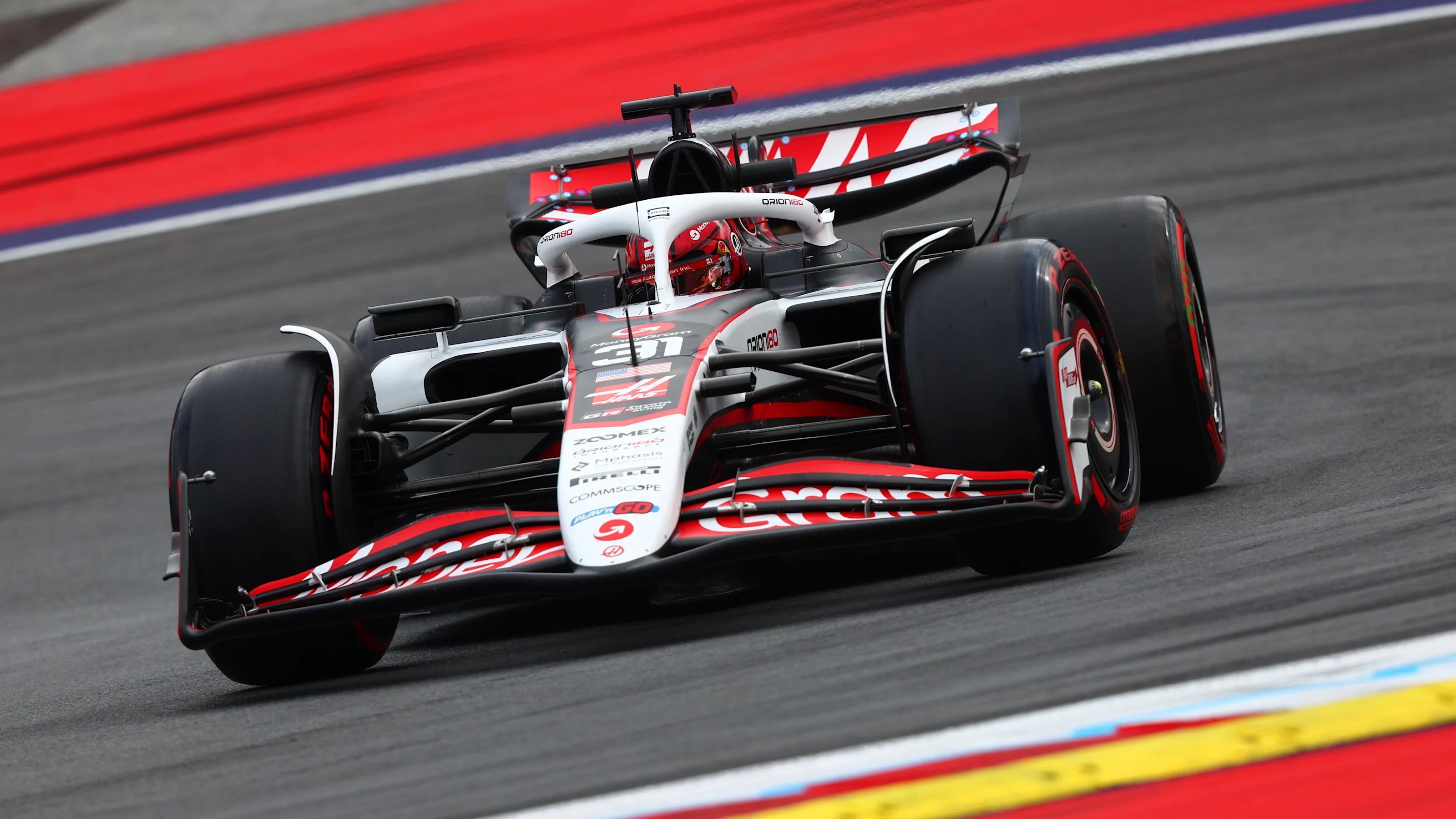 SPIELBERG, AUSTRIA - JUNE 27: Esteban Ocon of France driving the (31) Haas F1 VF-25 Ferrari on