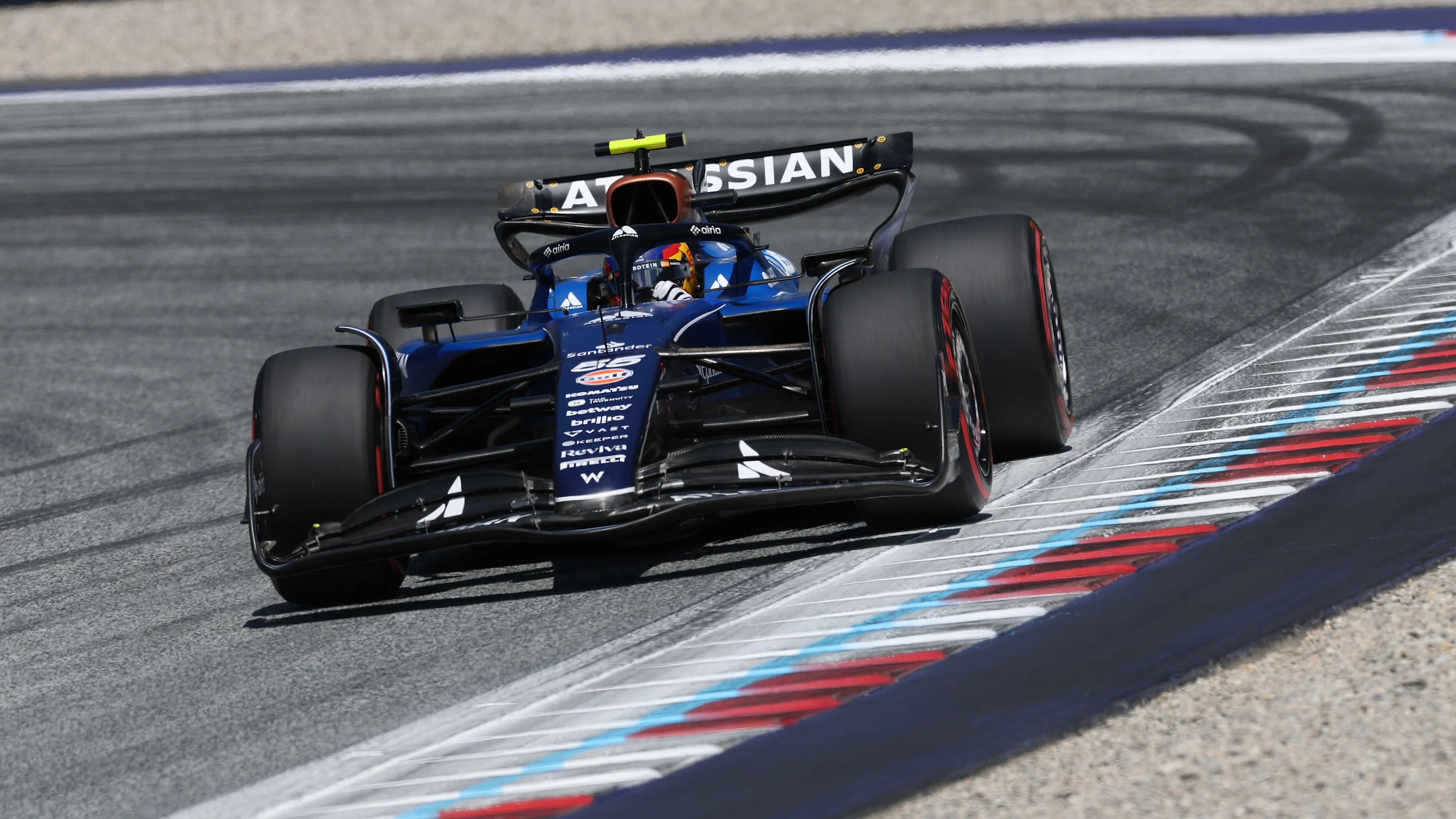 SPIELBERG, AUSTRIA - JUNE 28: Carlos Sainz of Spain driving the (55) Williams FW47 Mercedes on