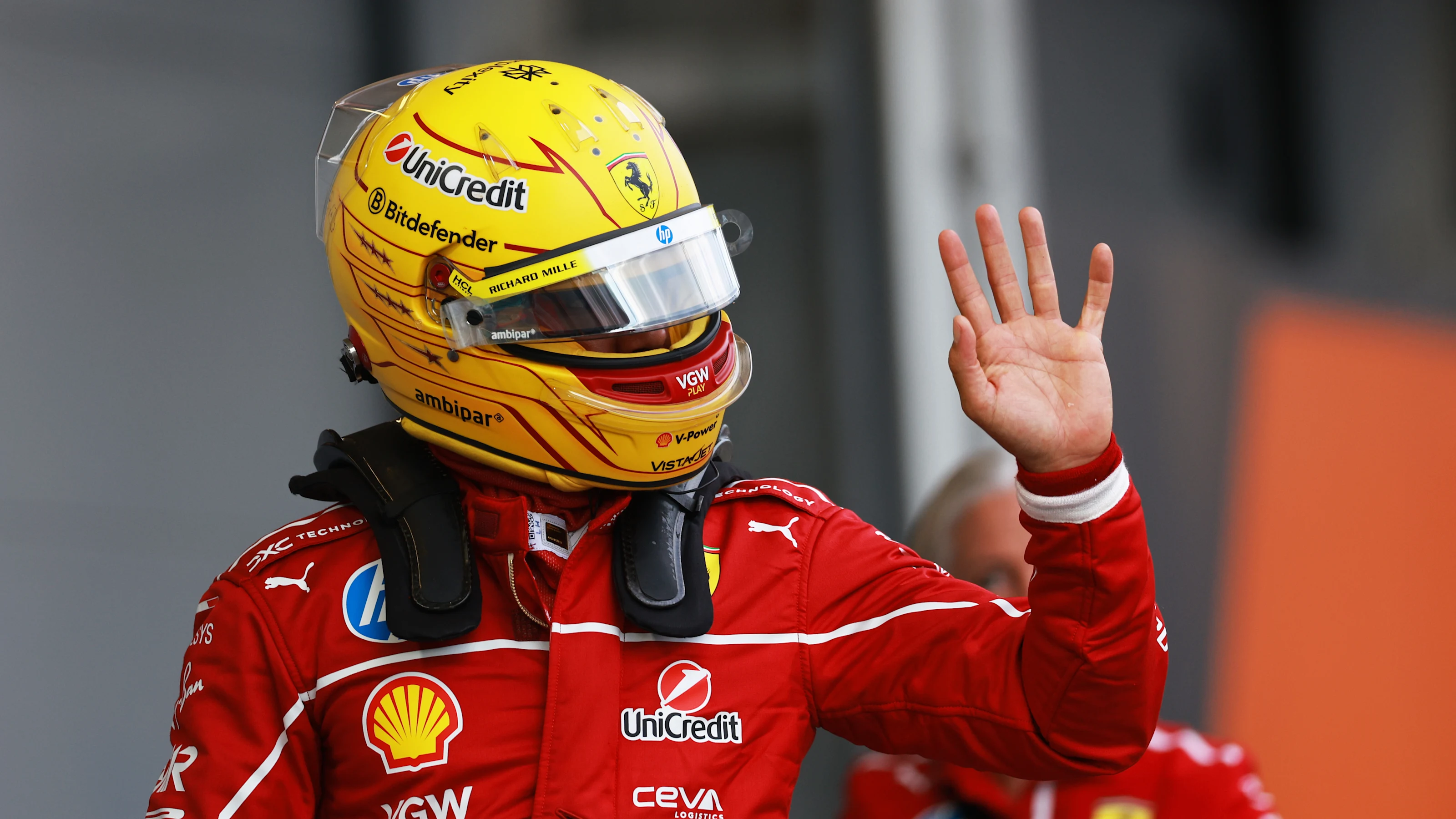 BAKU, AZERBAIJAN - SEPTEMBER 20: Twelfth placed qualifier Lewis Hamilton of Great Britain and