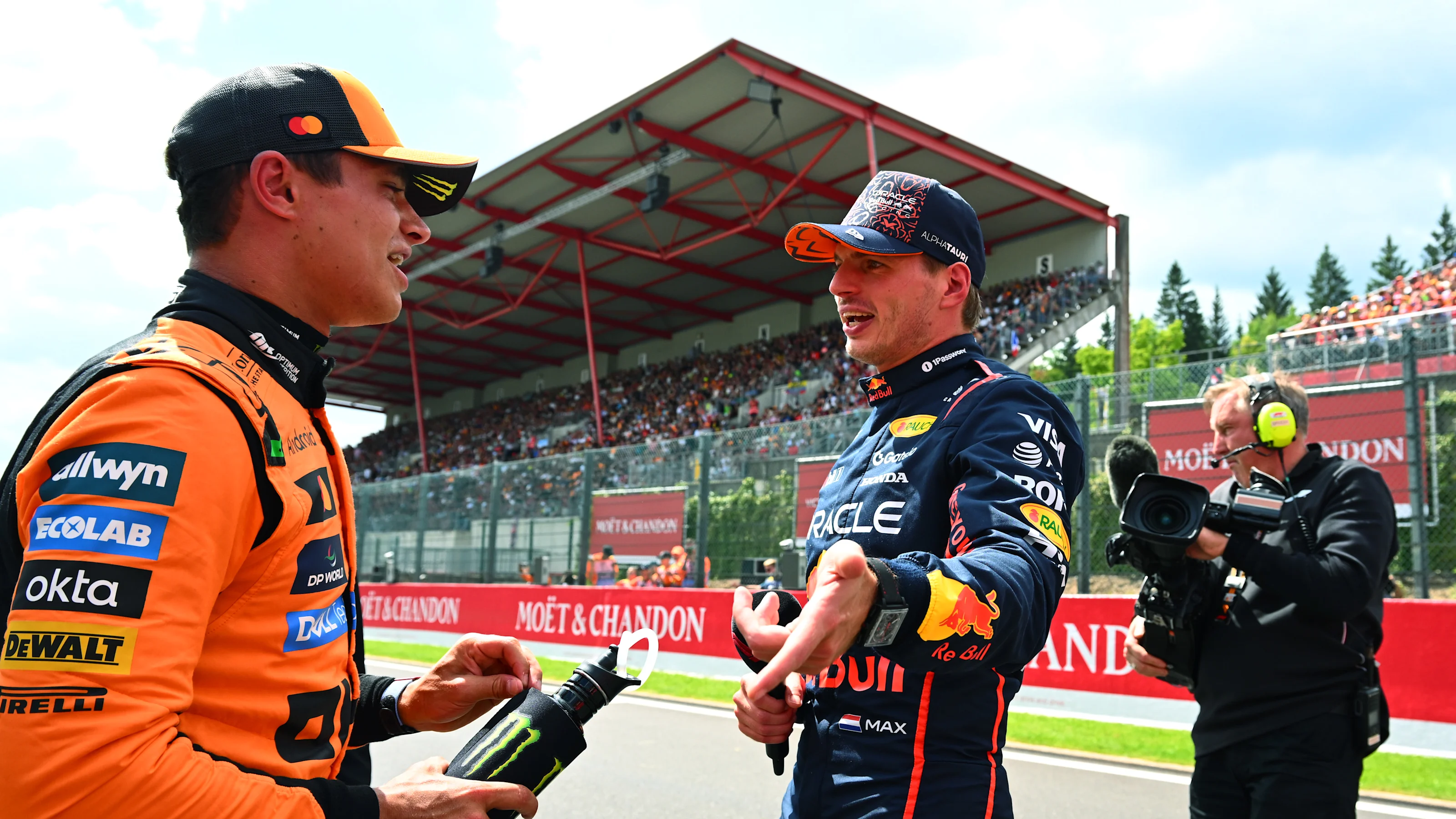 SPA, BELGIUM - JULY 26: Sprint winner Max Verstappen of the Netherlands and Oracle Red Bull Racing