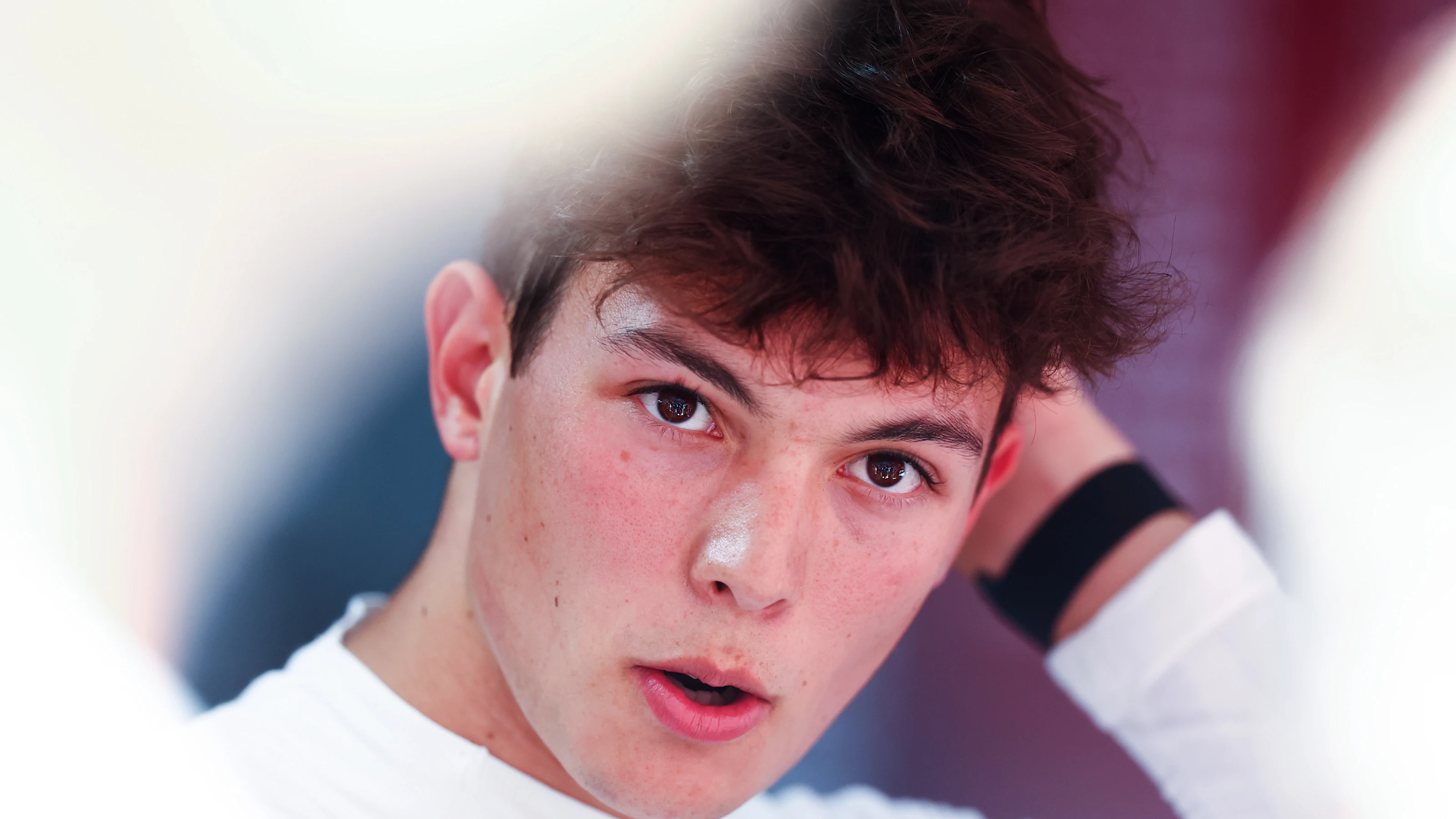 SPA, BELGIUM - JULY 26: Twelfth placed qualifier Oliver Bearman of Great Britain and Haas F1 looks