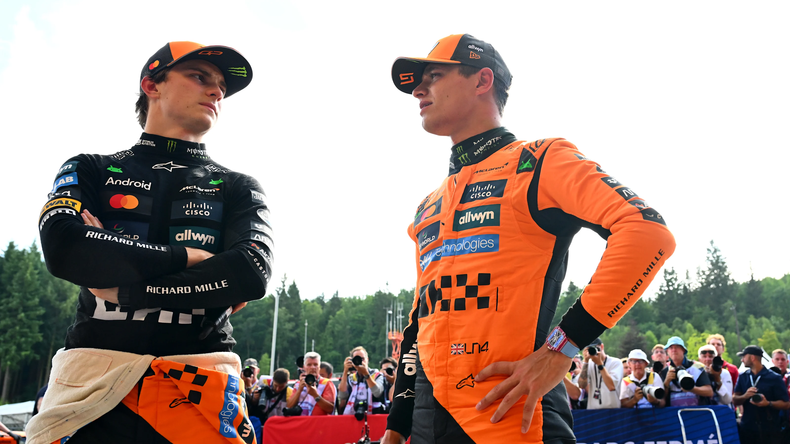 SPA, BELGIUM - JULY 26: Pole position qualifier Lando Norris of Great Britain and McLaren and