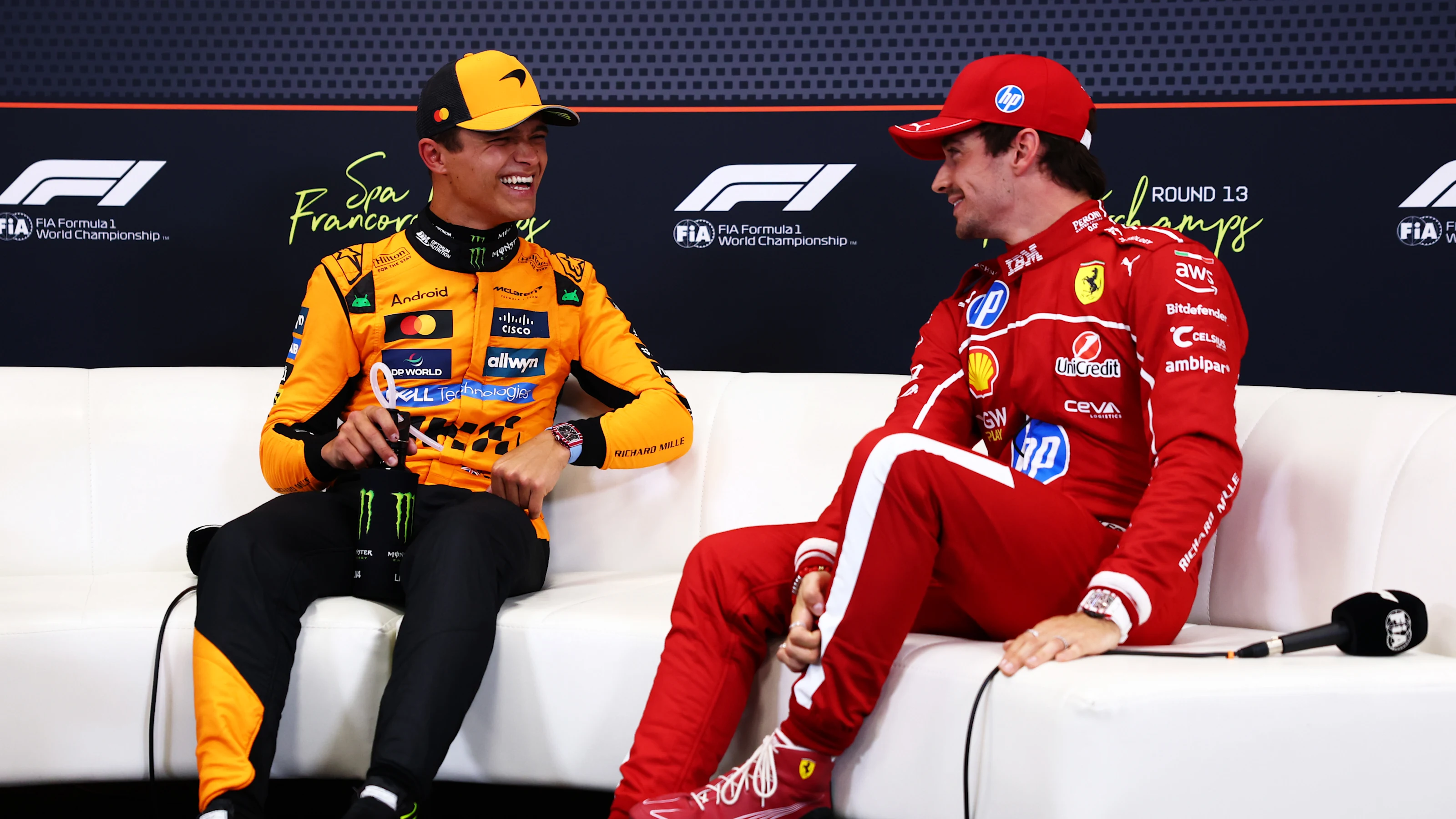 SPA, BELGIUM - JULY 26: Pole position qualifier Lando Norris of Great Britain and McLaren and Third