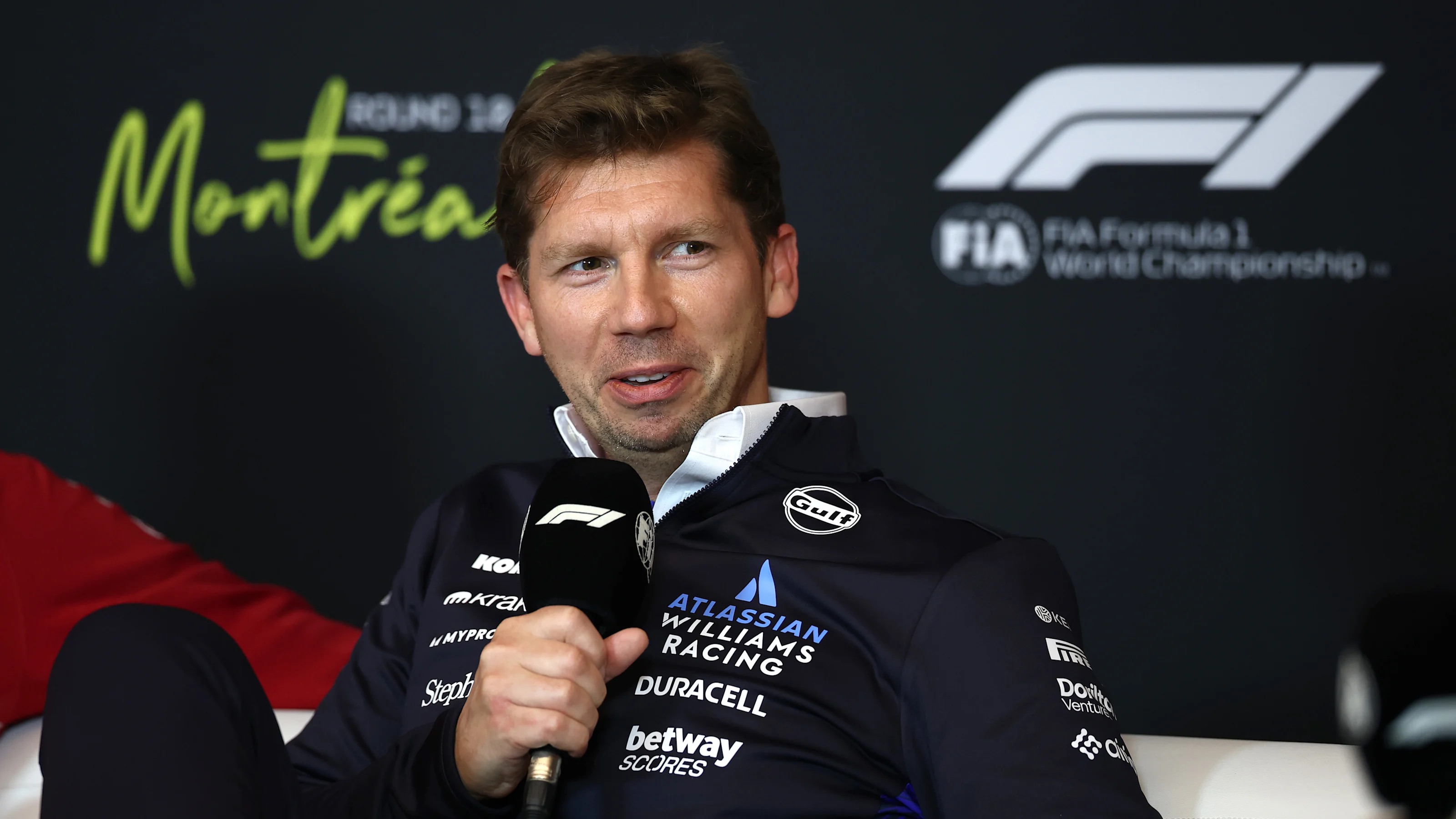 MONTREAL, QUEBEC - JUNE 13: James Vowles, Team Principal of Williams in the Team Principals Press