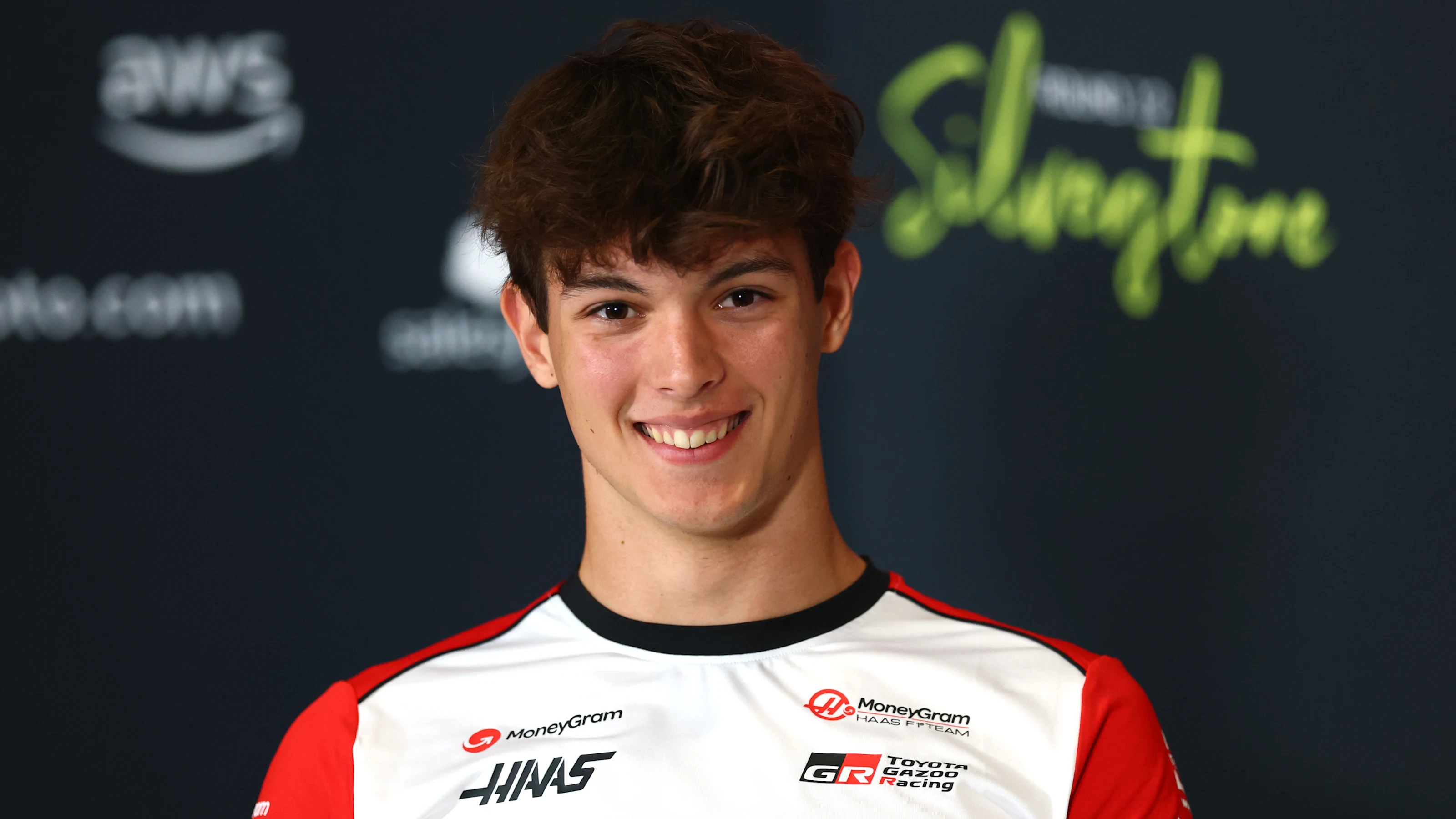 NORTHAMPTON, ENGLAND - JULY 03: Oliver Bearman of Great Britain and Haas F1 looks on during