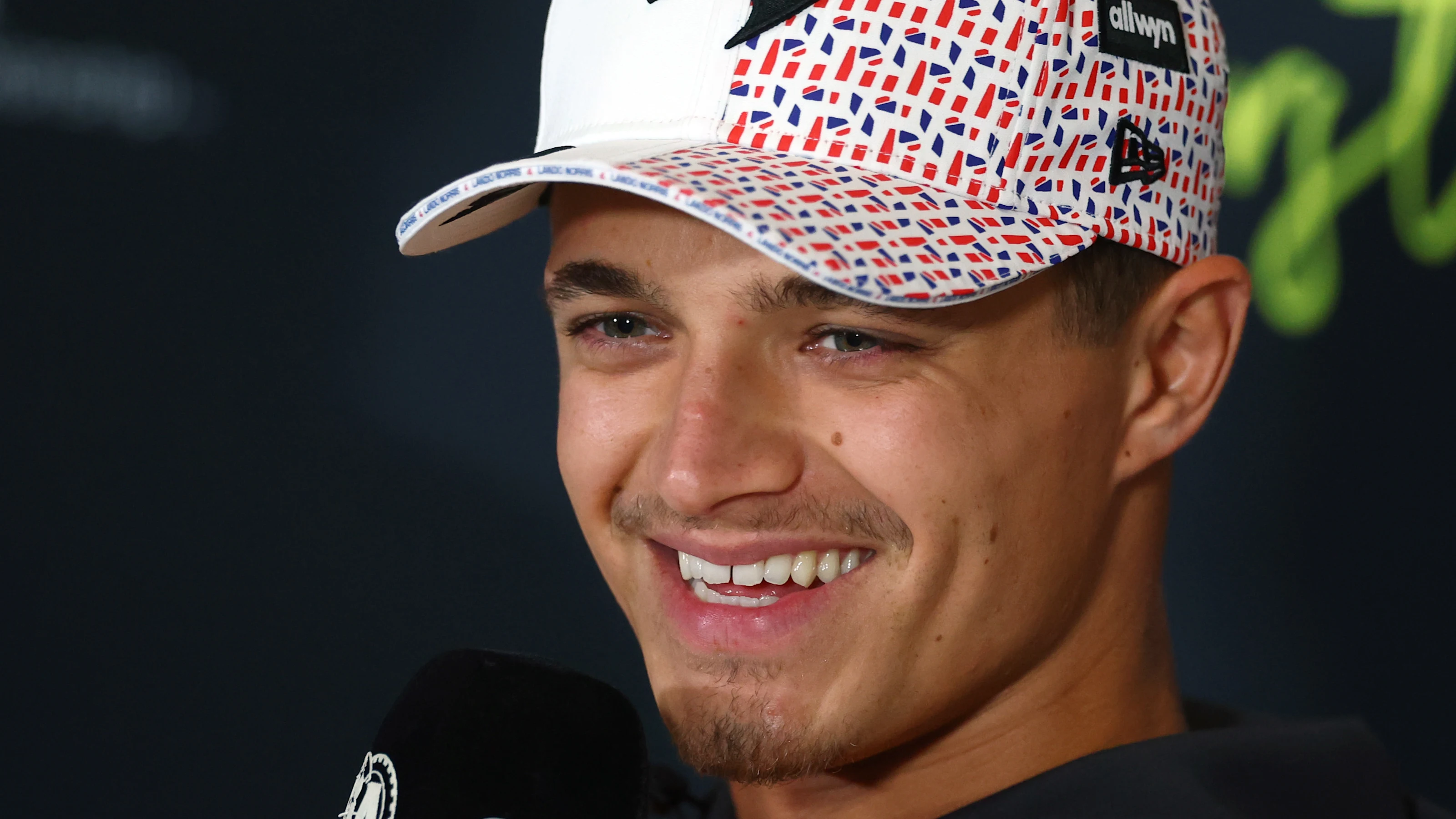 NORTHAMPTON, ENGLAND - JULY 03: Lando Norris of Great Britain and McLaren in the Drivers Press
