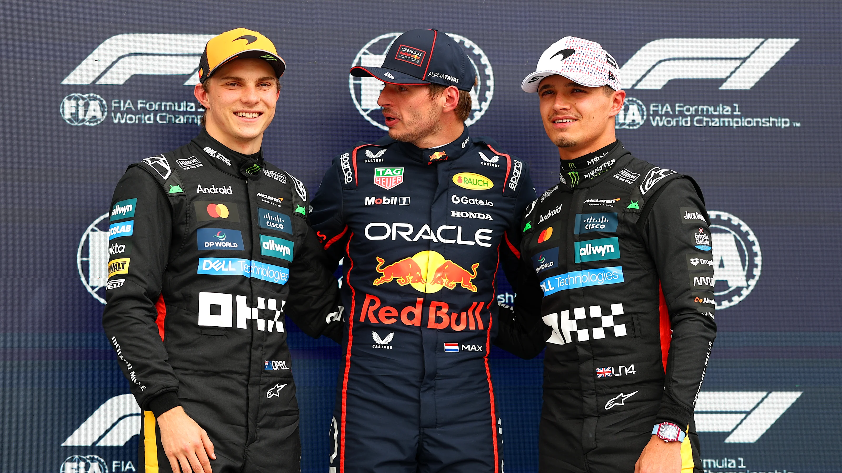 NORTHAMPTON, ENGLAND - JULY 05: Pole position qualifier Max Verstappen of the Netherlands and