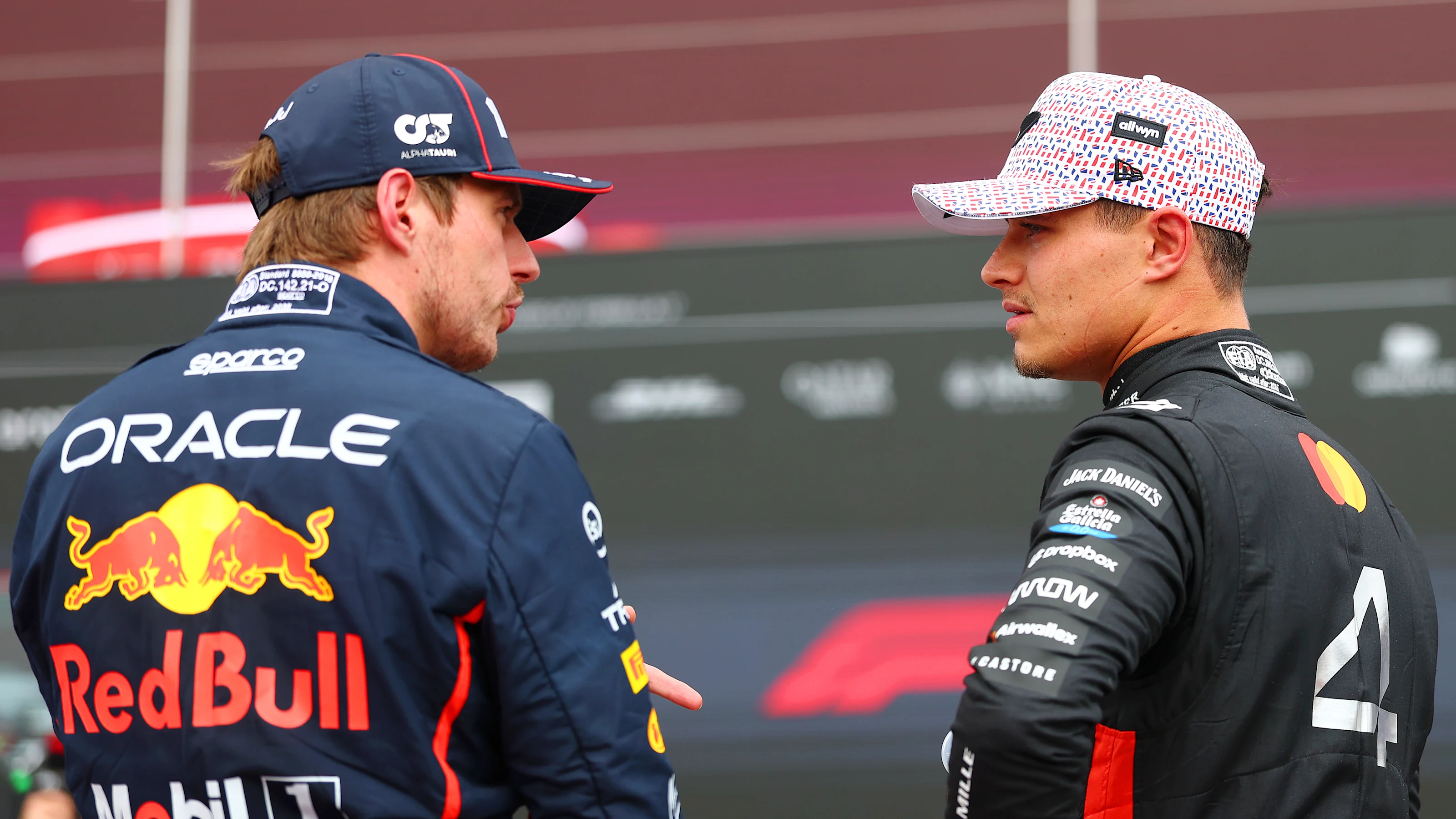 NORTHAMPTON, ENGLAND - JULY 05: Pole position qualifier Max Verstappen of the Netherlands and