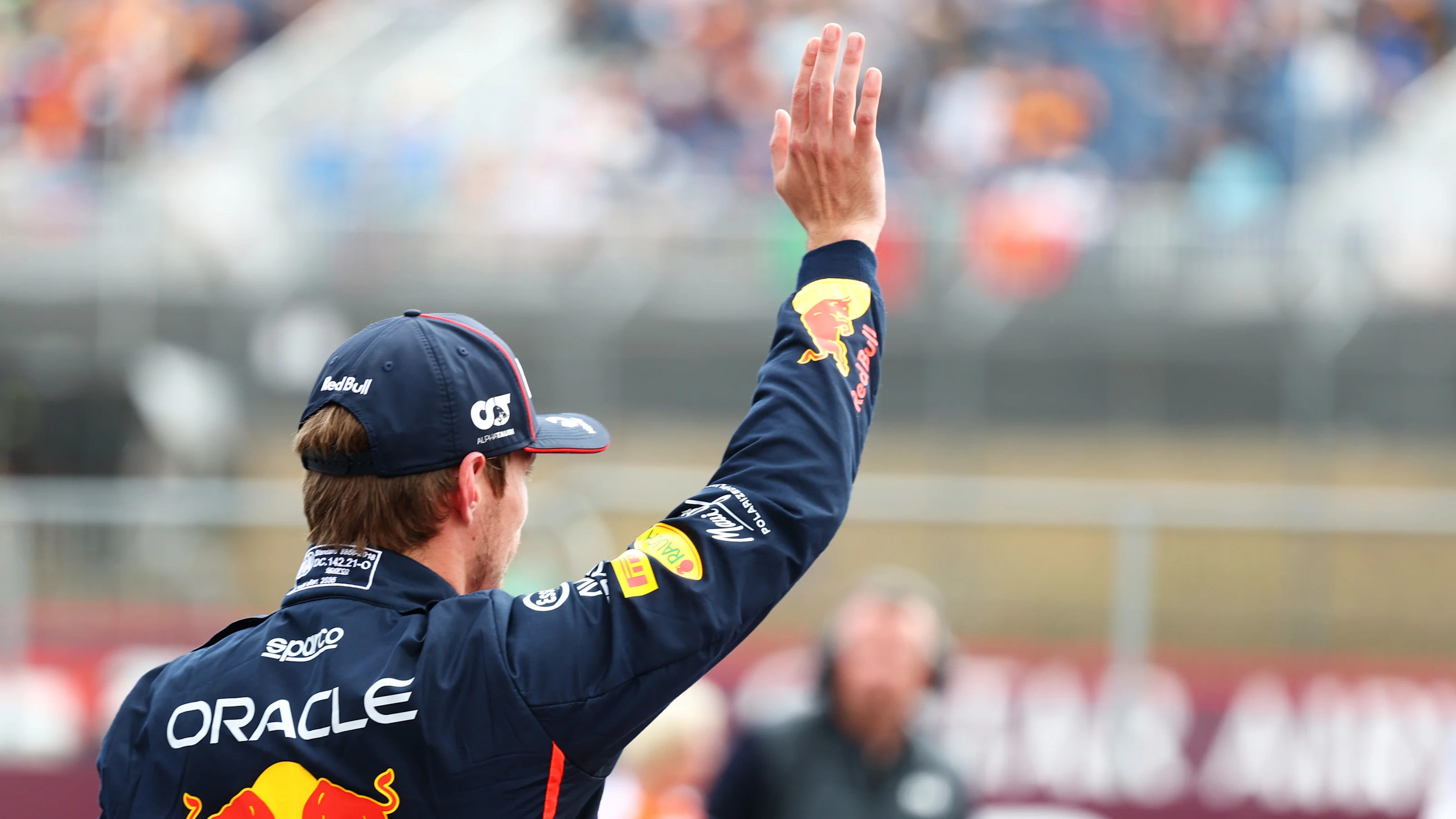 NORTHAMPTON, ENGLAND - JULY 05: Pole position qualifier Max Verstappen of the Netherlands and