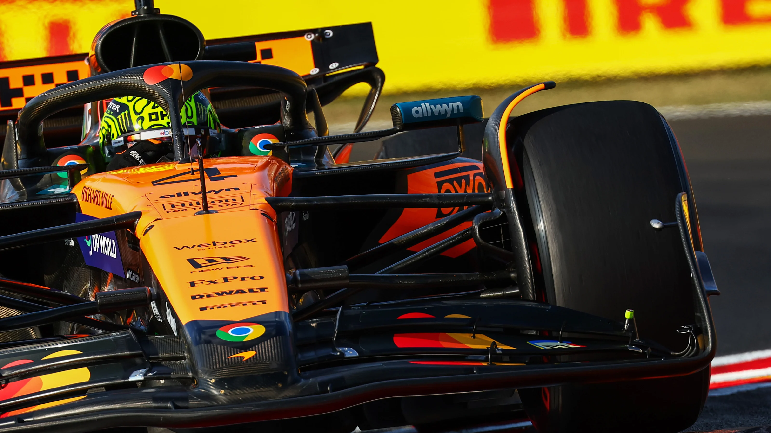 BUDAPEST, HUNGARY - AUGUST 01: Lando Norris of Great Britain driving the (4) McLaren MCL39 Mercedes