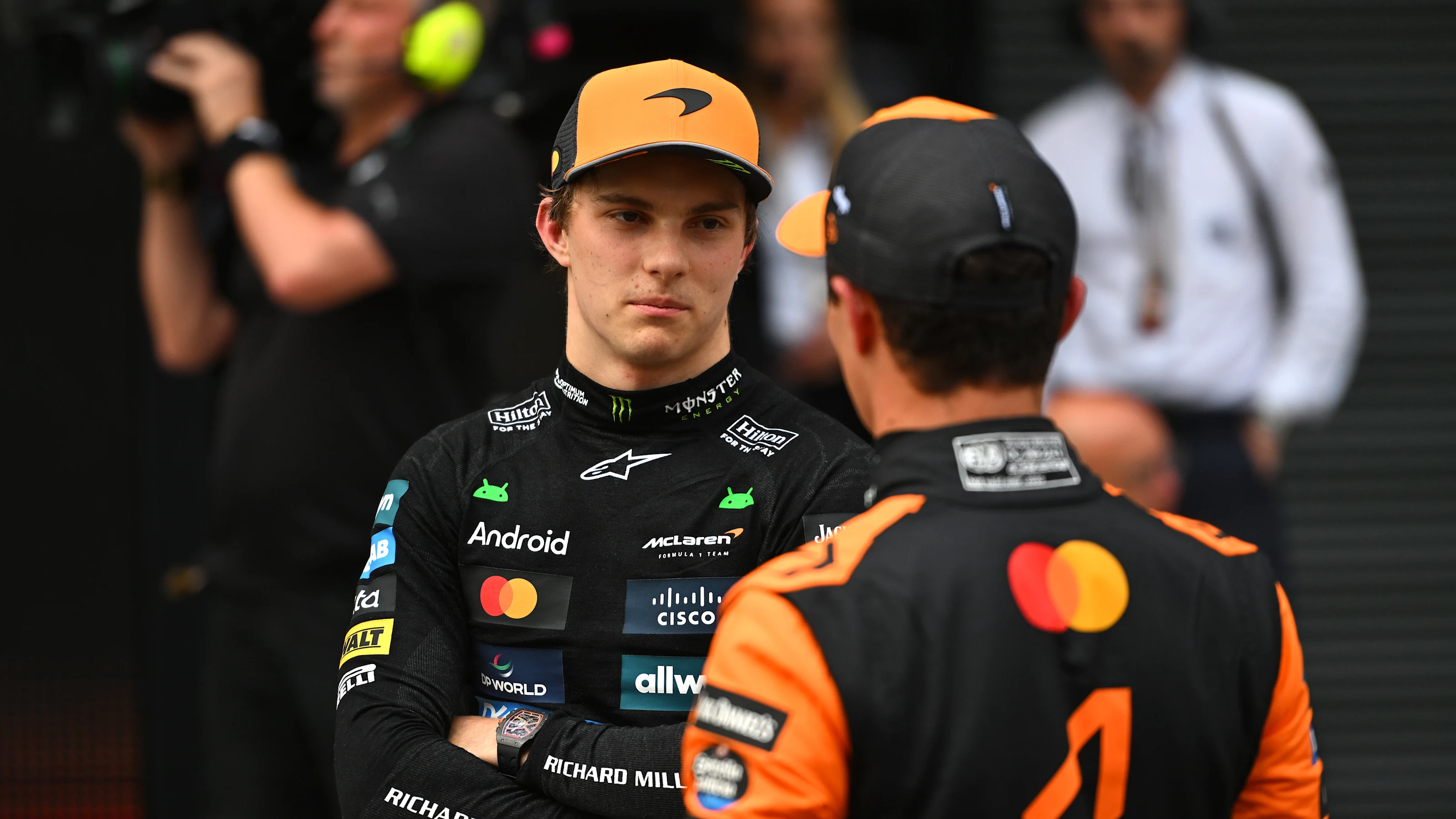 BUDAPEST, HUNGARY - AUGUST 02: Second placed qualifier Oscar Piastri of Australia and McLaren and