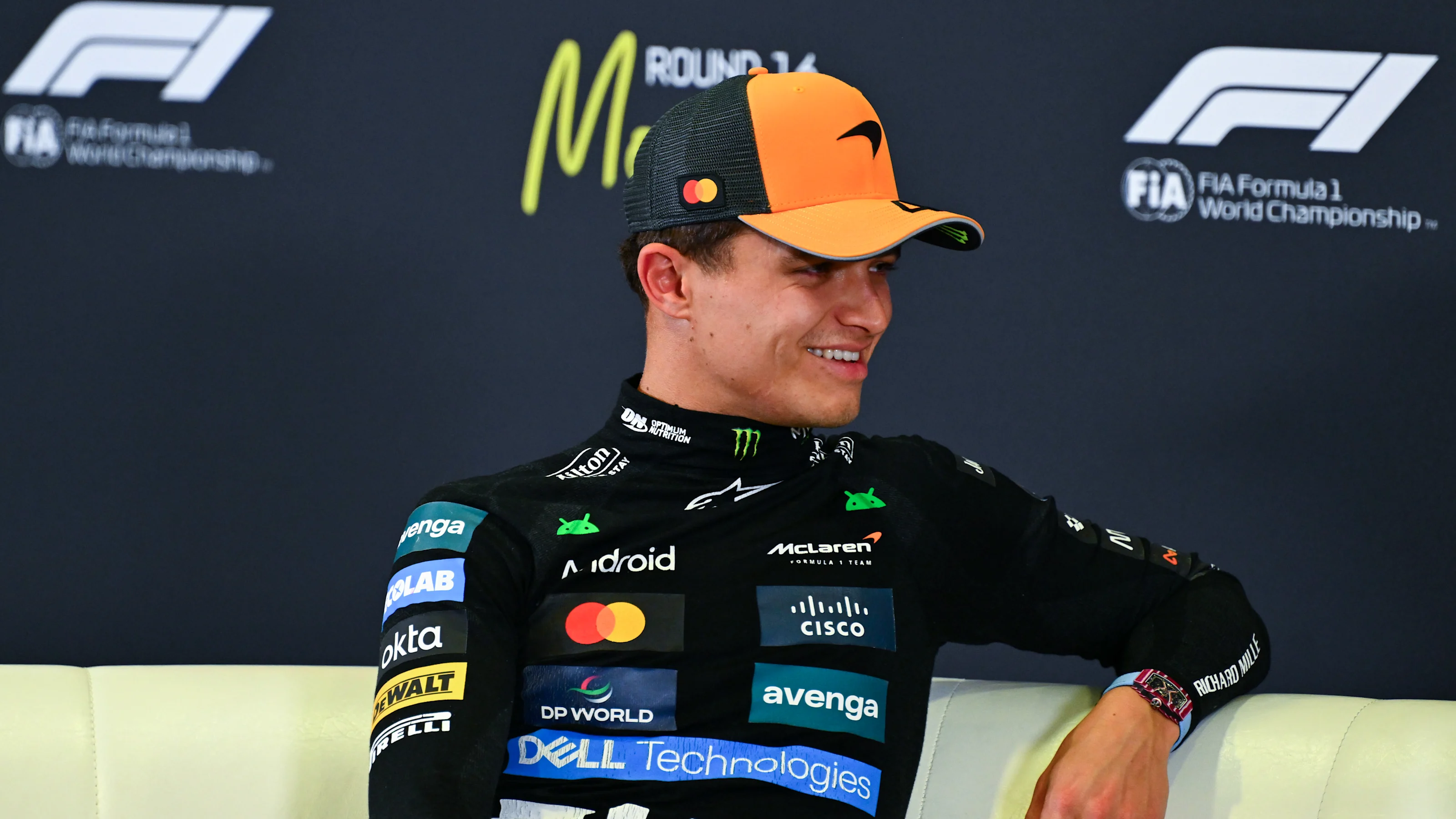 MONZA, ITALY - SEPTEMBER 06: Second placed qualifier Lando Norris of Great Britain and McLaren